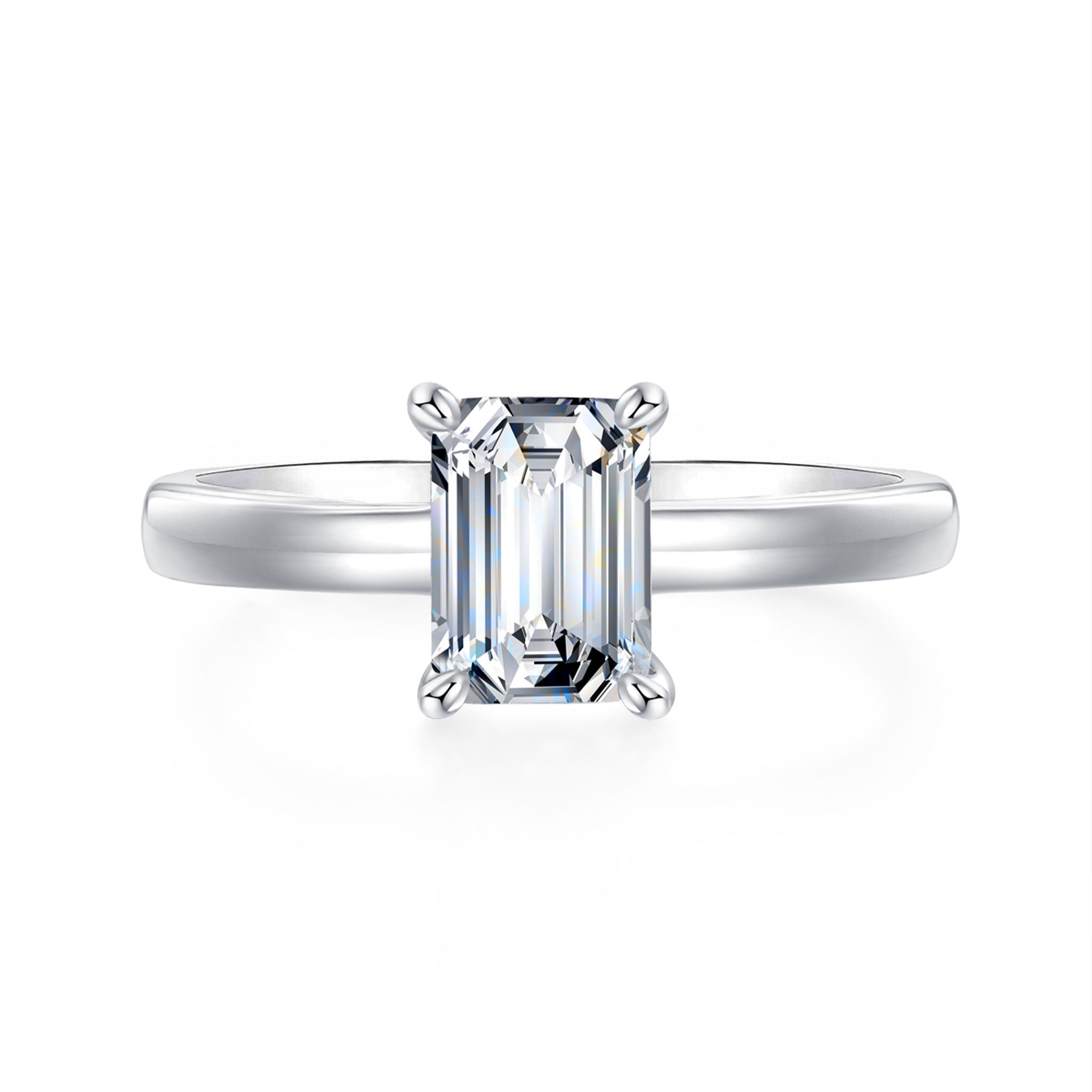 Candy Heart Moissanite Sterling Silver Rings-R67