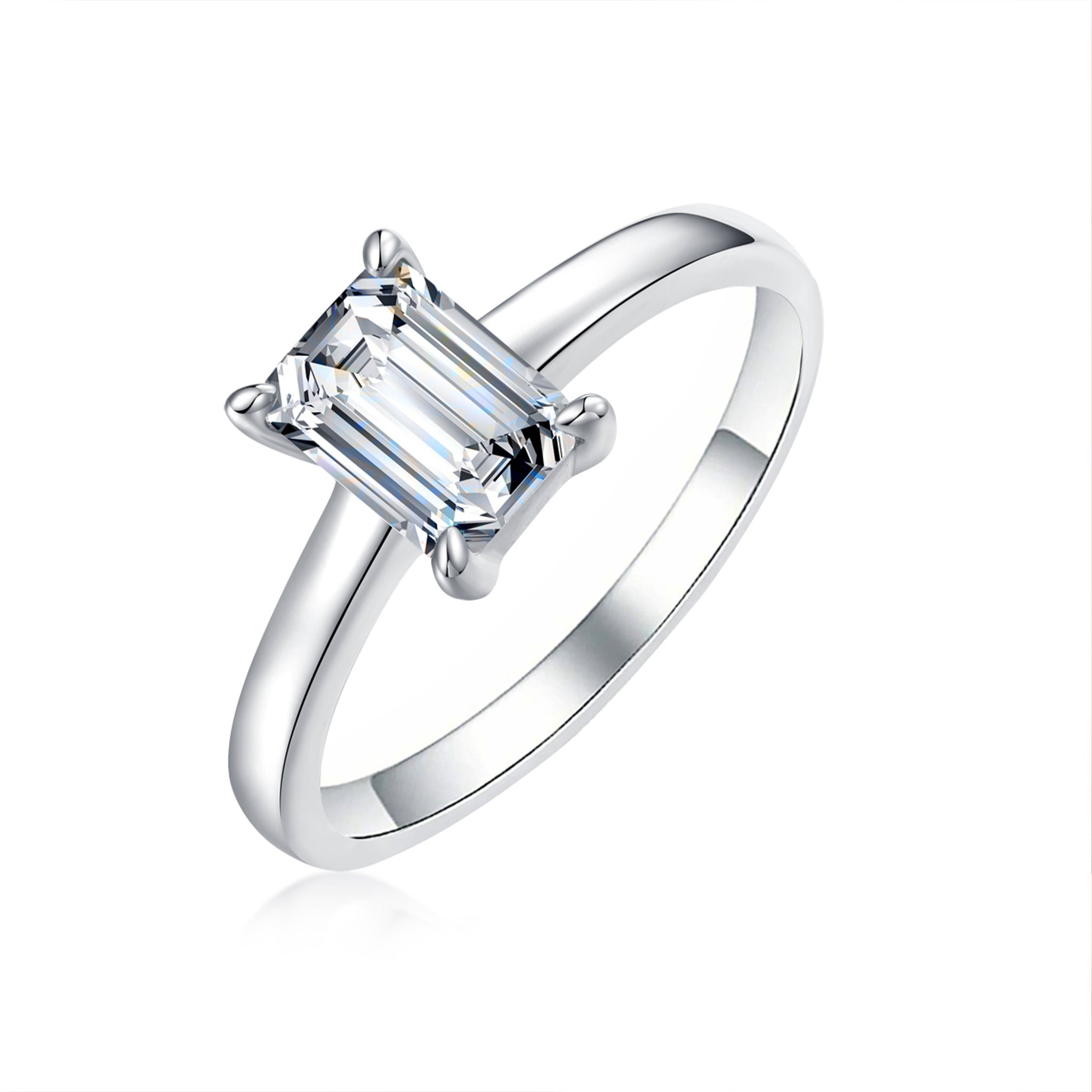Candy Heart Moissanite Sterling Silver Rings-R67