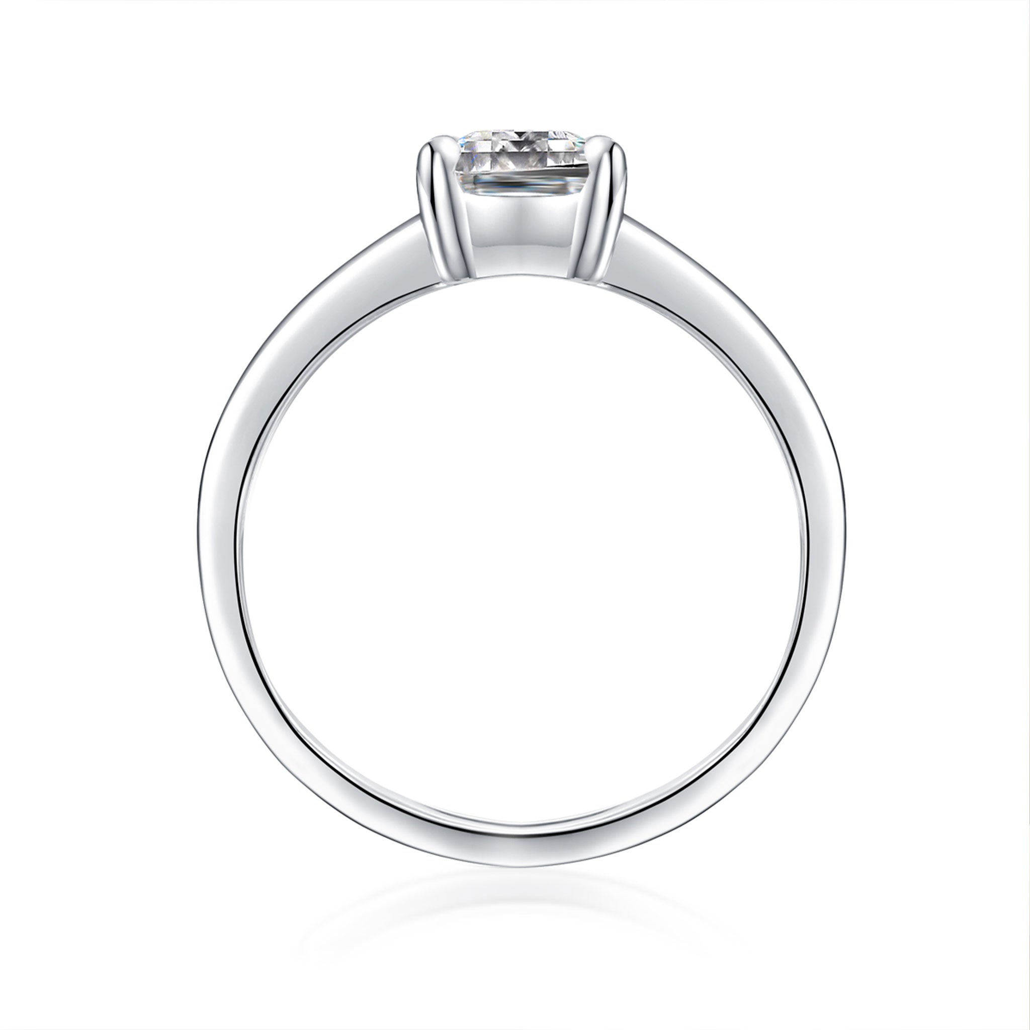 Candy Heart Moissanite Sterling Silver Rings-R67