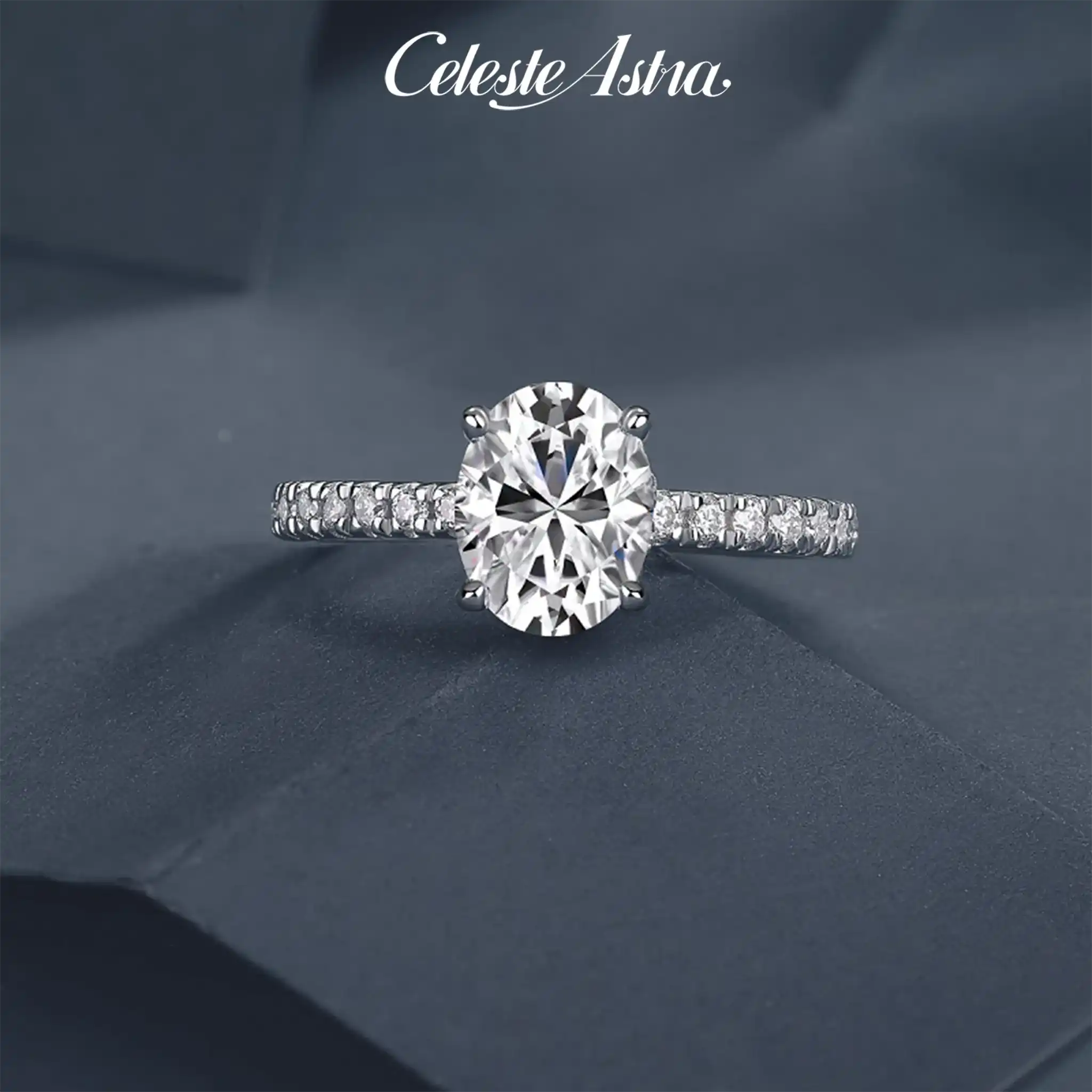 Cinderella-Moissanite-Sterling-Sterling-Ring-R34