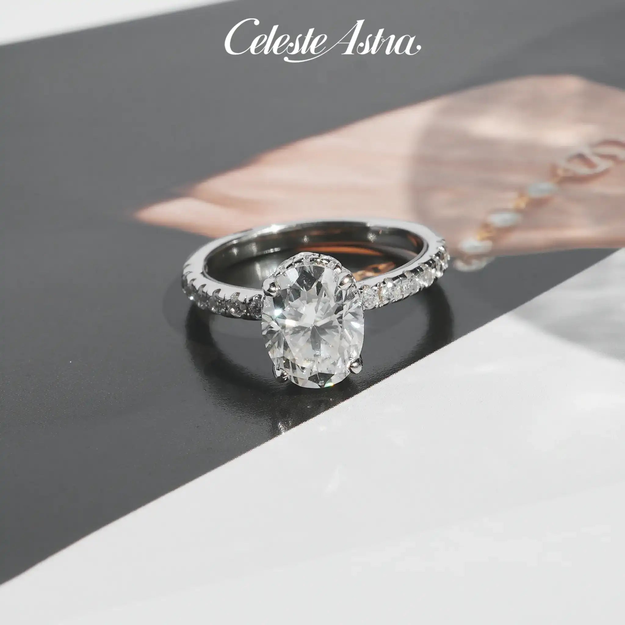 Cinderella-Moissanite-Sterling-Sterling-Ring-R34