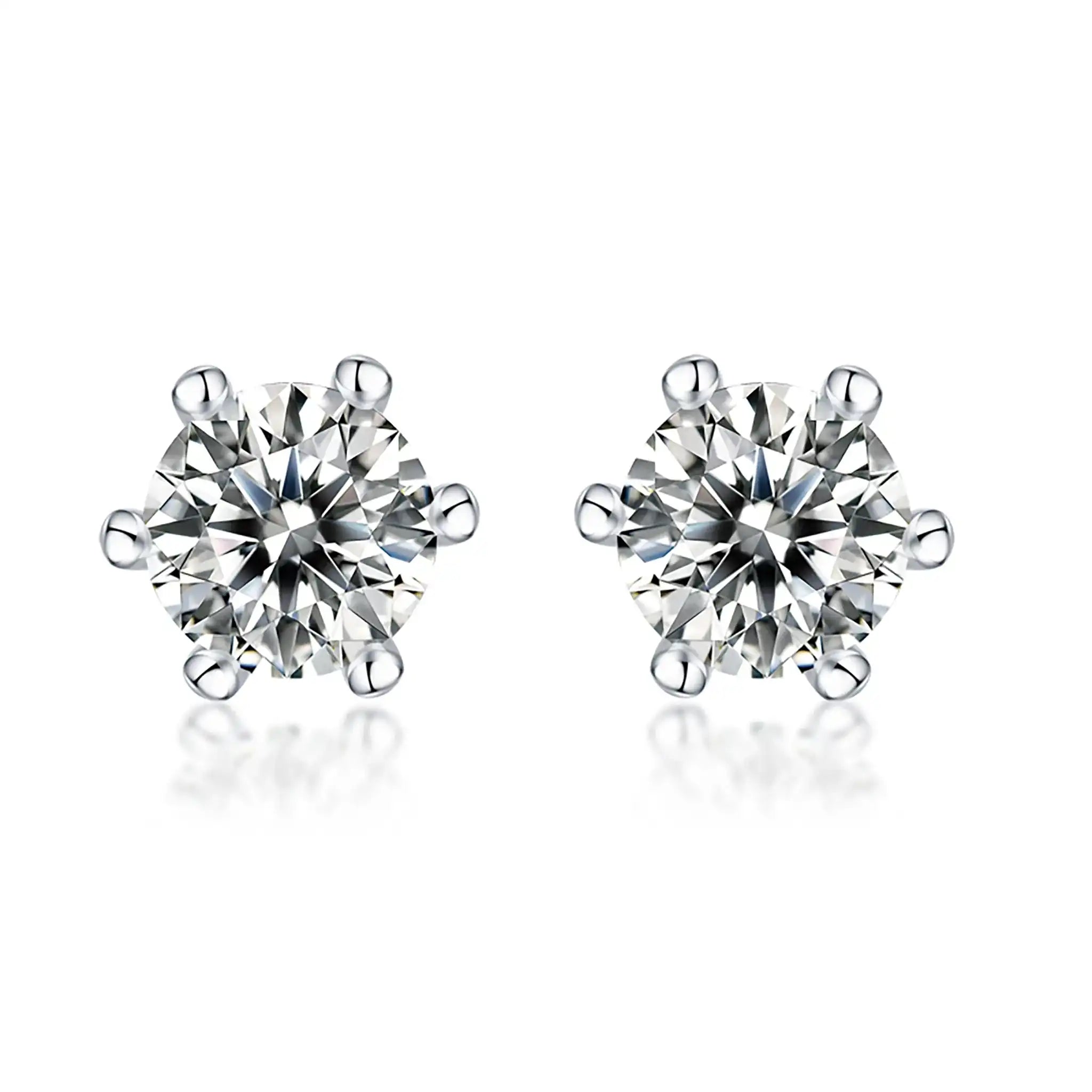 Classic-Six-Claw-Moissanite-Sterling-Silver-Earrings-E2