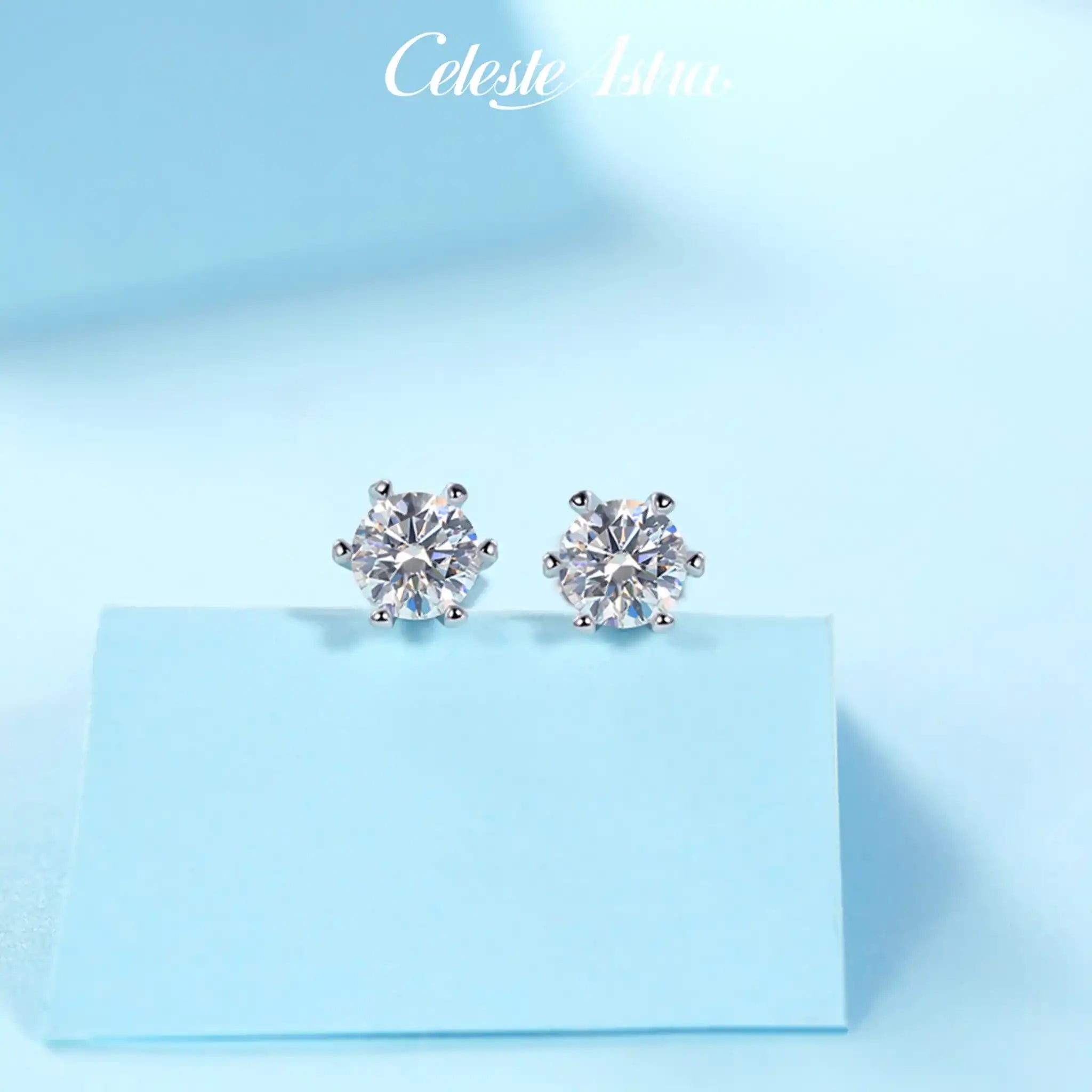 Classic-Six-Claw-Moissanite-Sterling-Silver-Earrings-E2