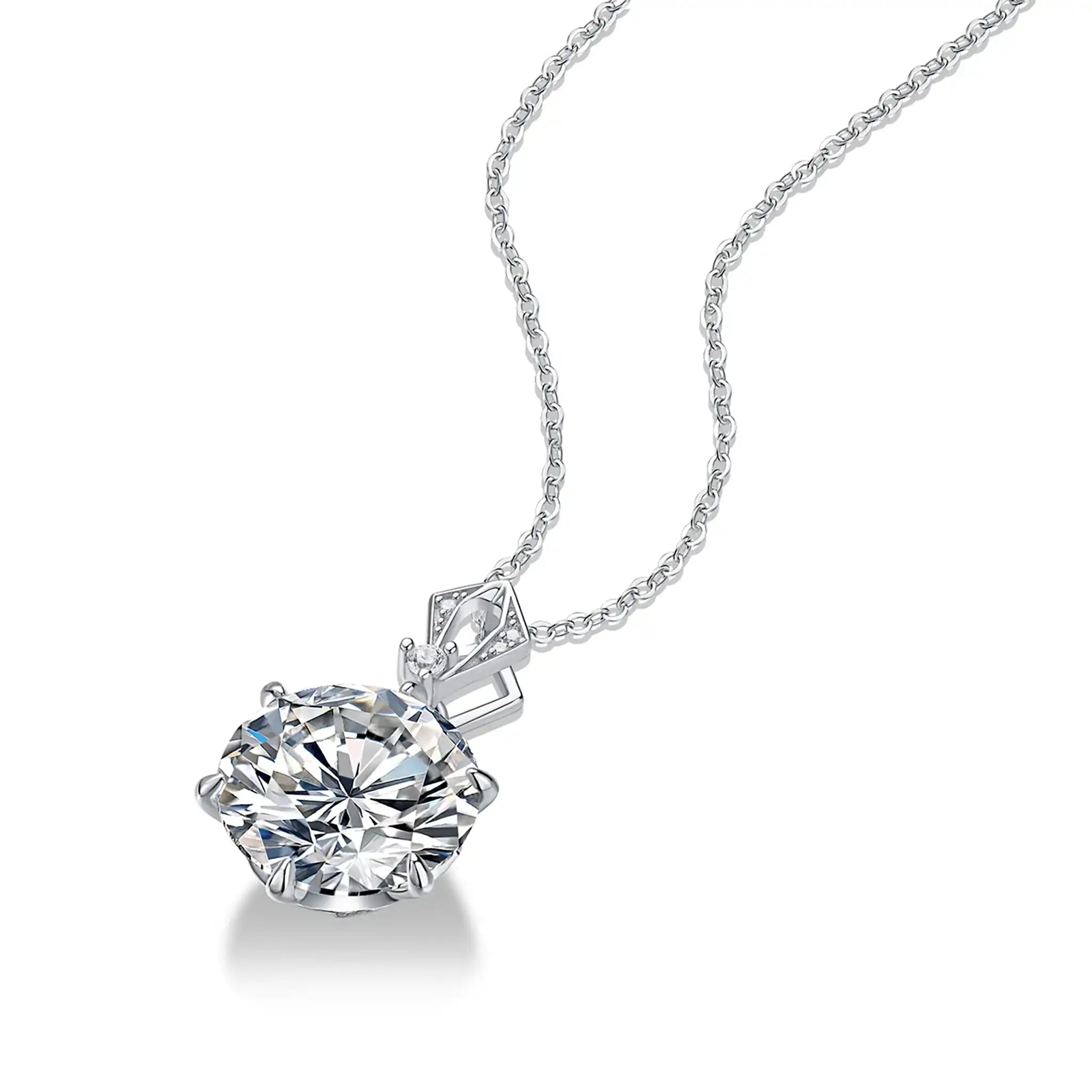 Classic-Six-Claw-Moissanite-Sterling-Silver-Necklace-N7