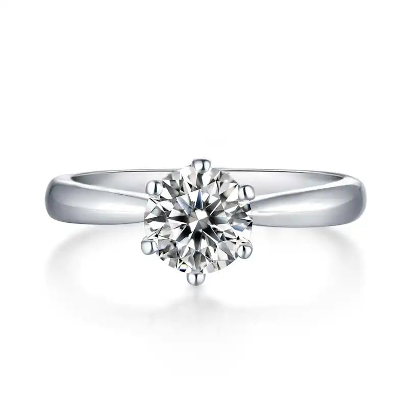 Classic-Six-Claw-Moissanite-Sterling-Silver-Ring-R1