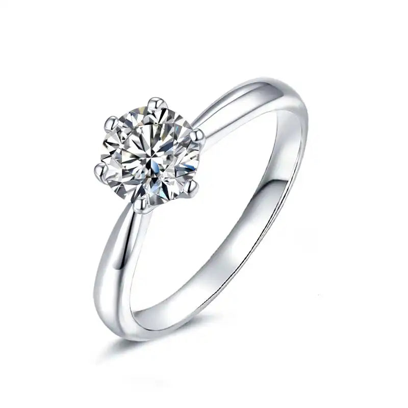 Classic-Six-Claw-Moissanite-Sterling-Silver-Ring-R1