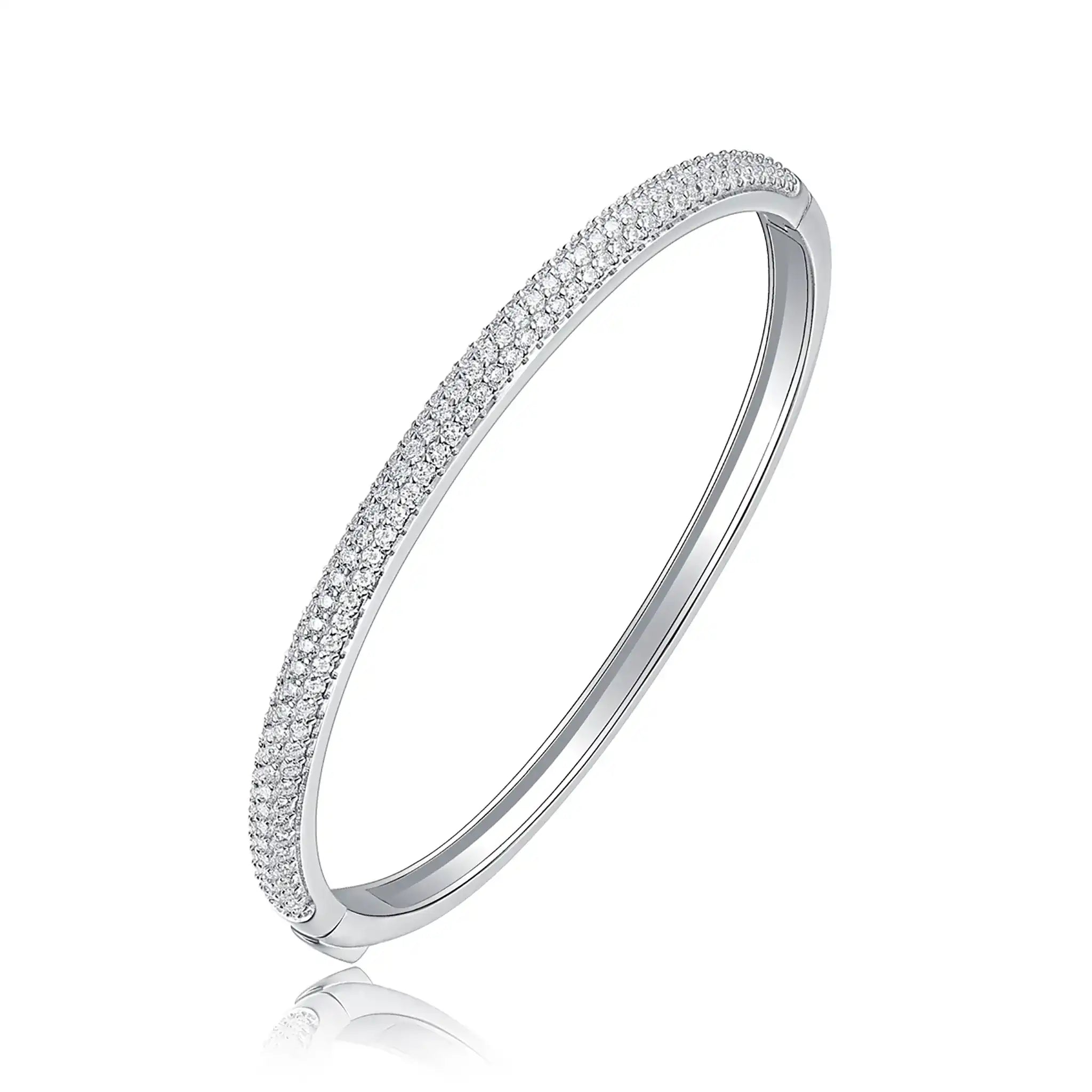 Commitment-Moissanite-Sterling-Silver-Bangle-B1