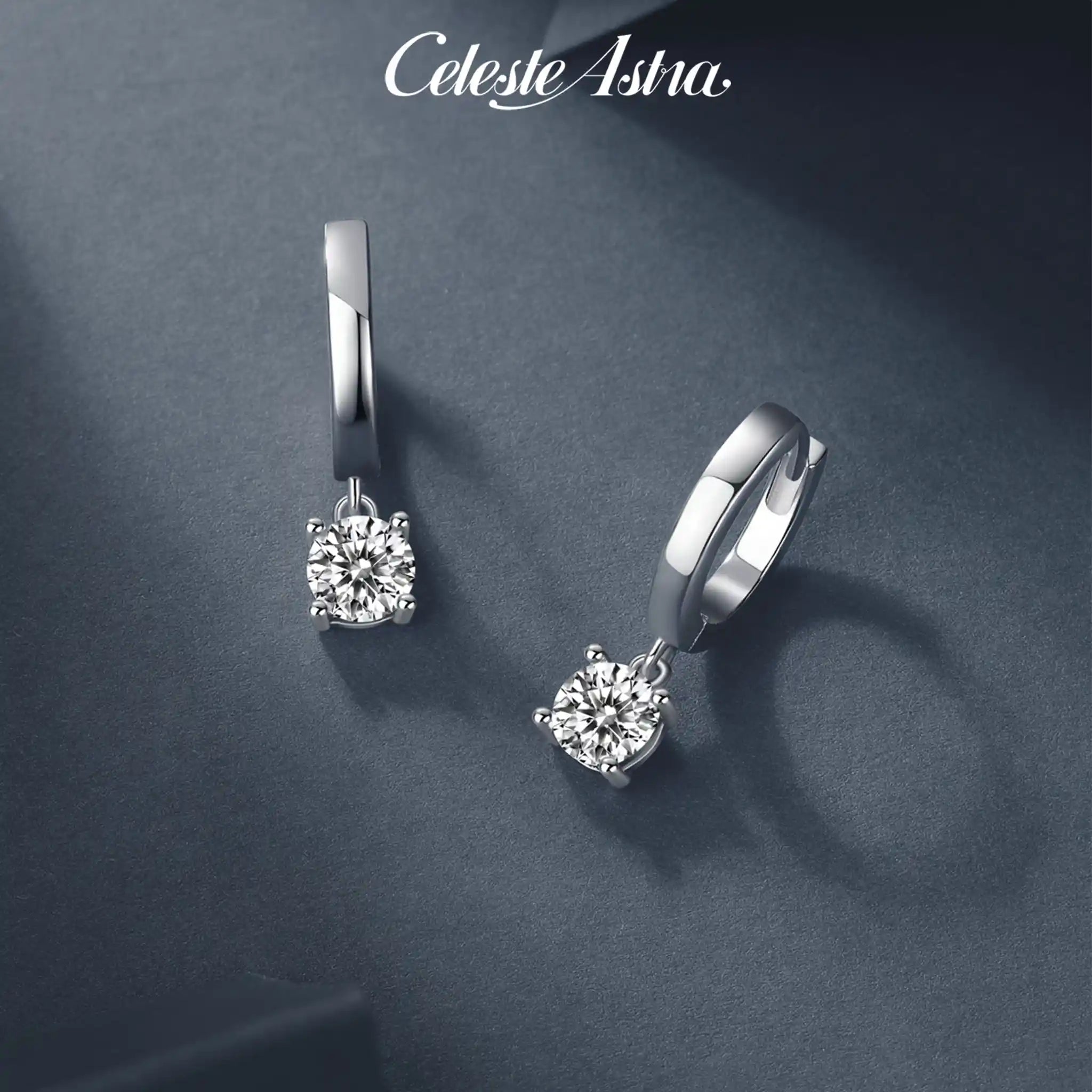 Crystal Grace-Moissanite Sterling Silver Earrings-E18
