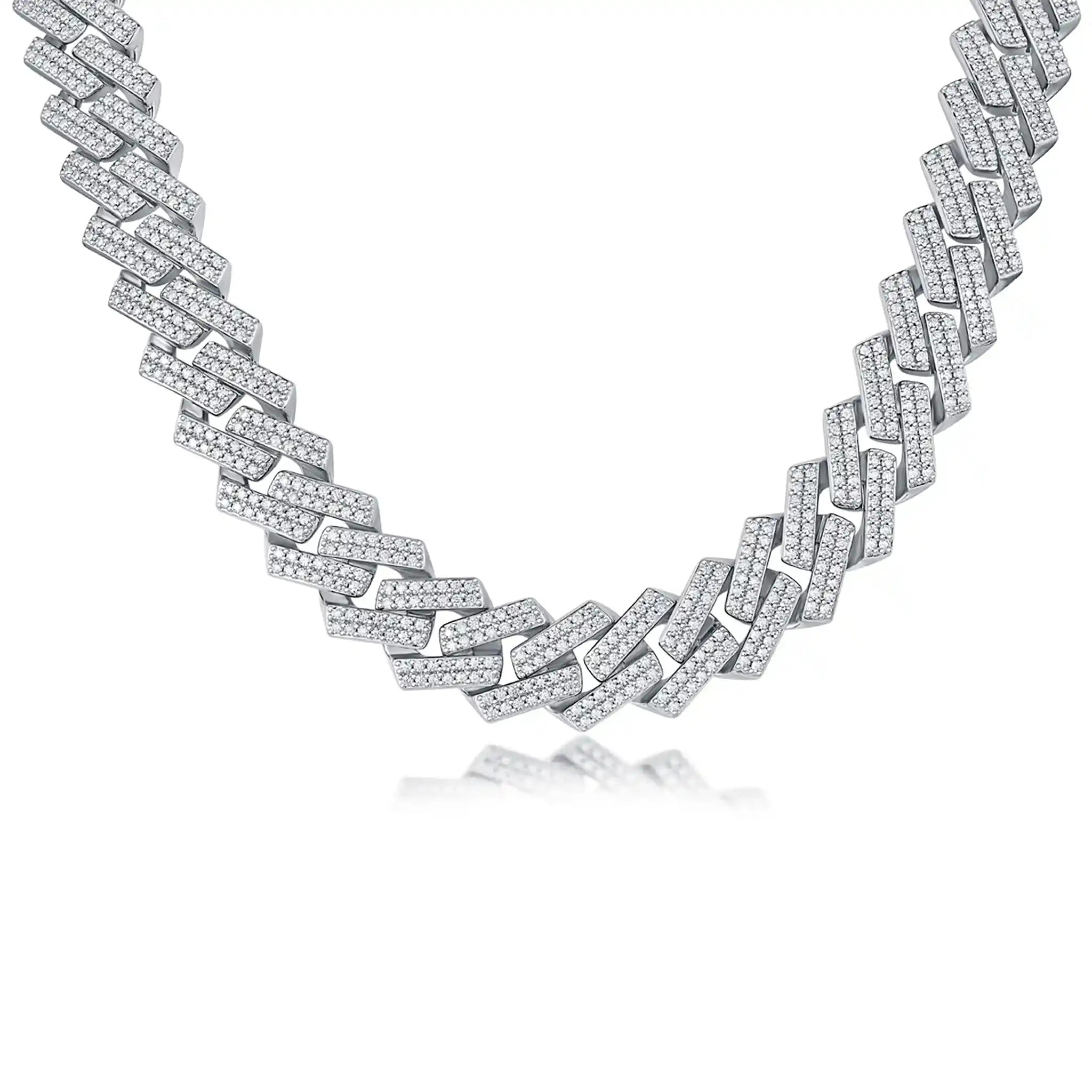 CubanLink-Moissanite-Sterling-Silver-Cuban-Necklace-N13