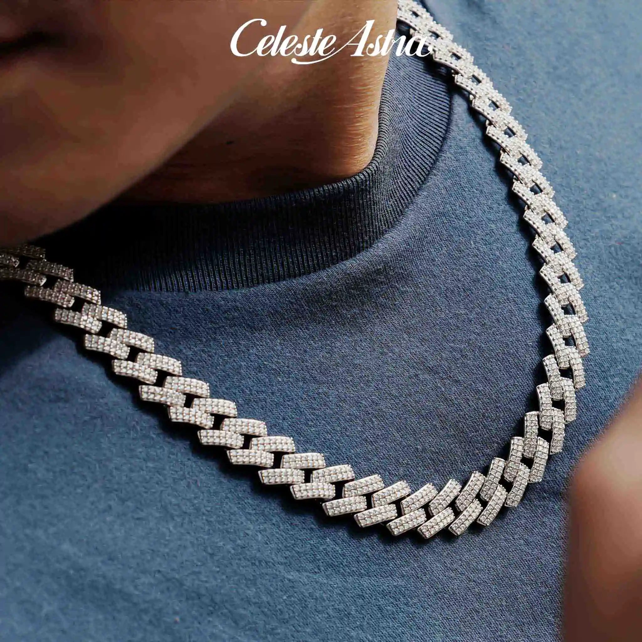 CubanLink-Moissanite-Sterling-Silver-Cuban-Necklace-N13