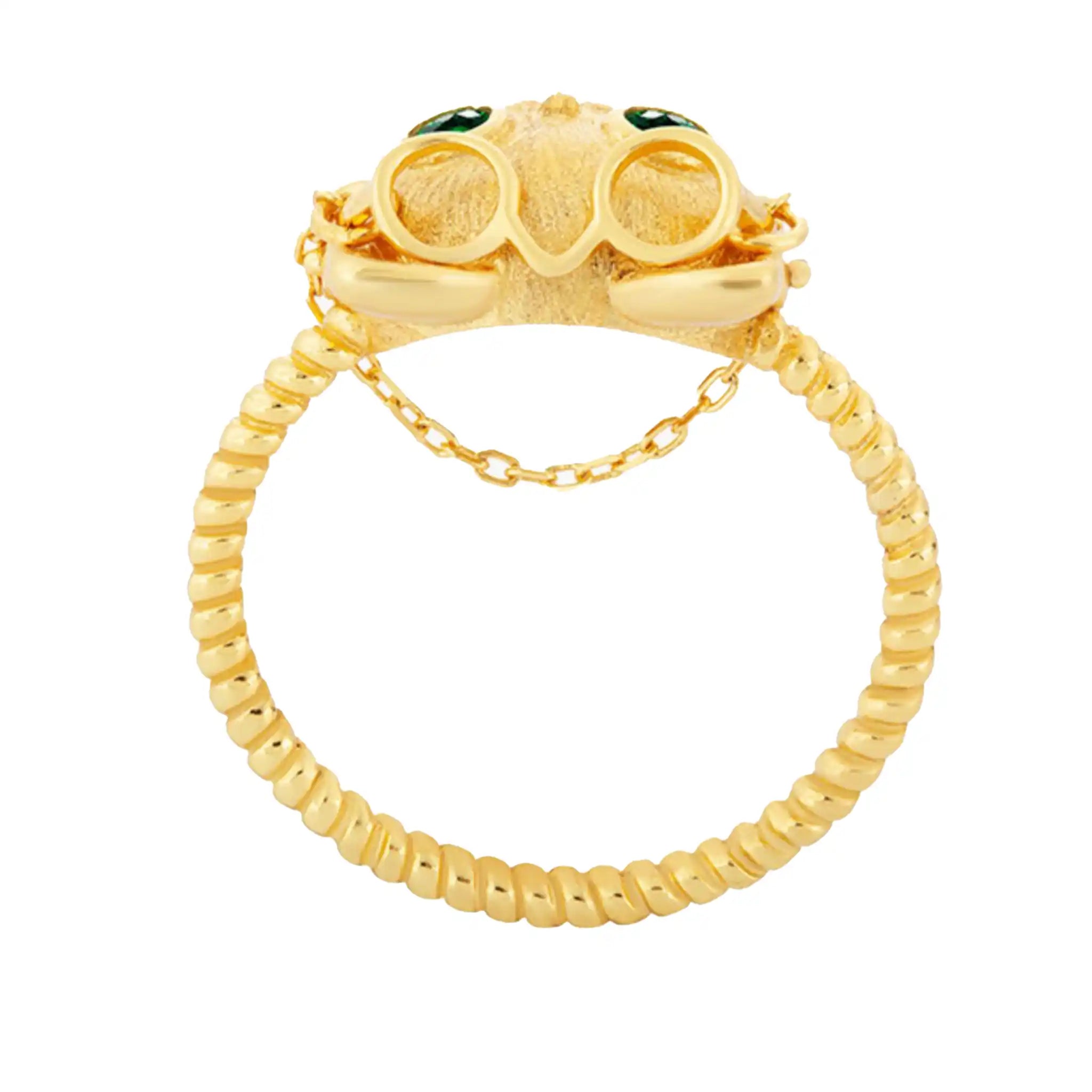 Dr. Cat Gold Animal Niche Creative Ring-R69