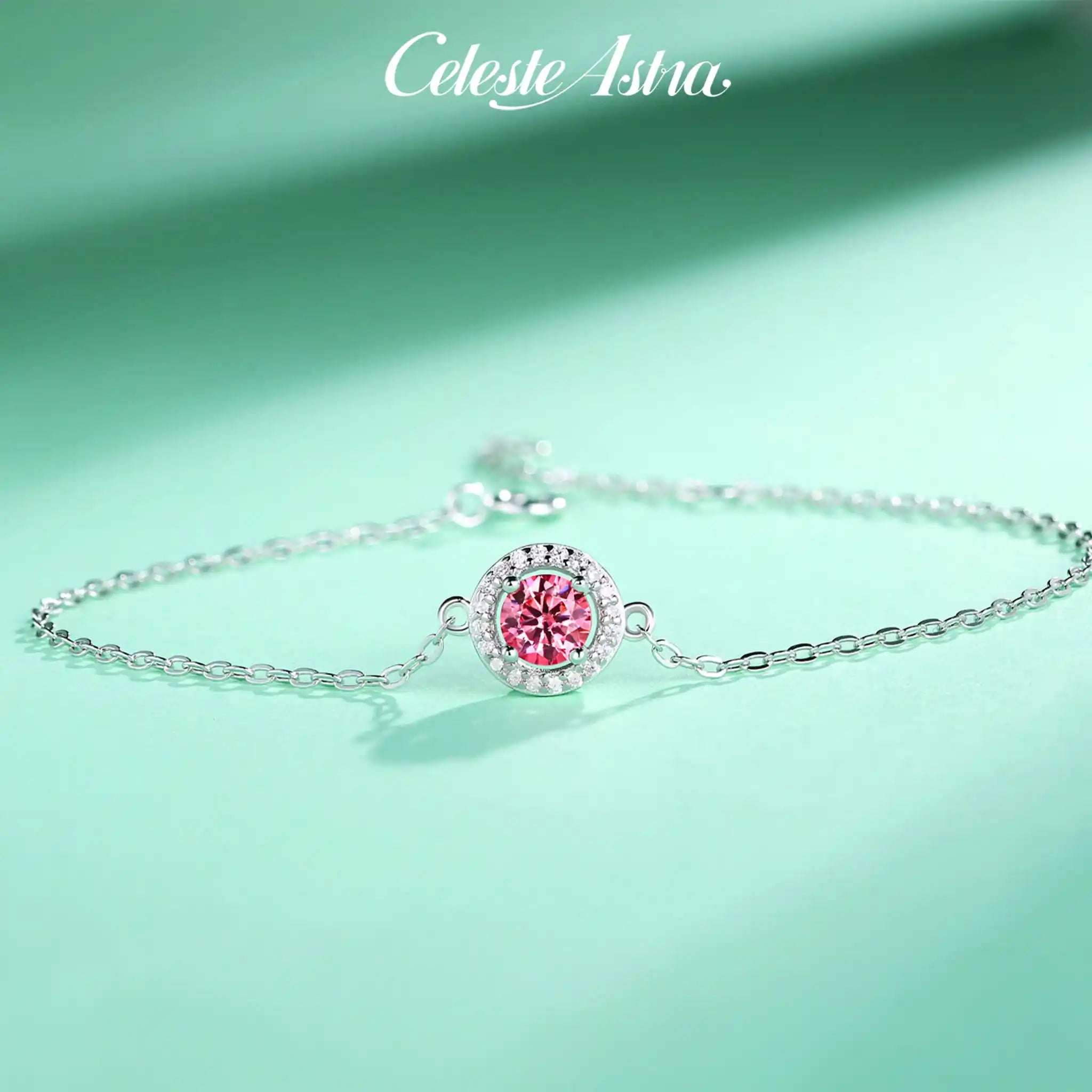 Eternal Circle-Moissanite Sterling Silver Bracelet-B14