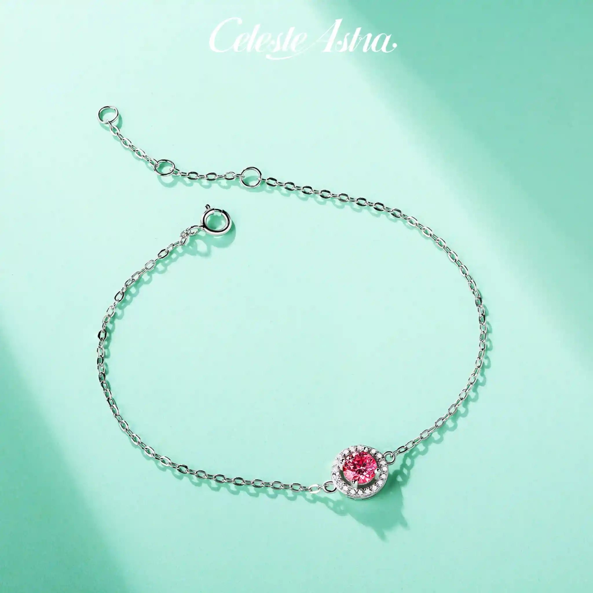 Eternal Circle-Moissanite Sterling Silver Bracelet-B14