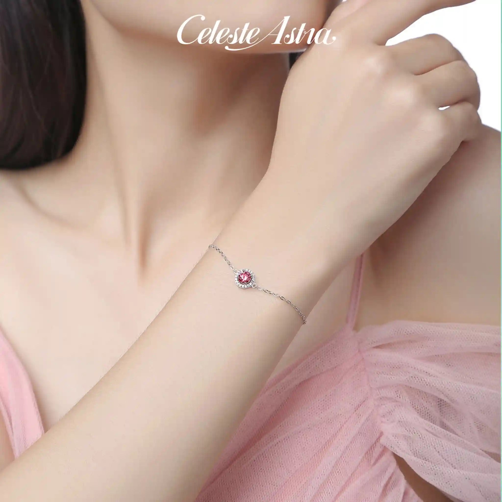 Eternal Circle-Moissanite Sterling Silver Bracelet-B14