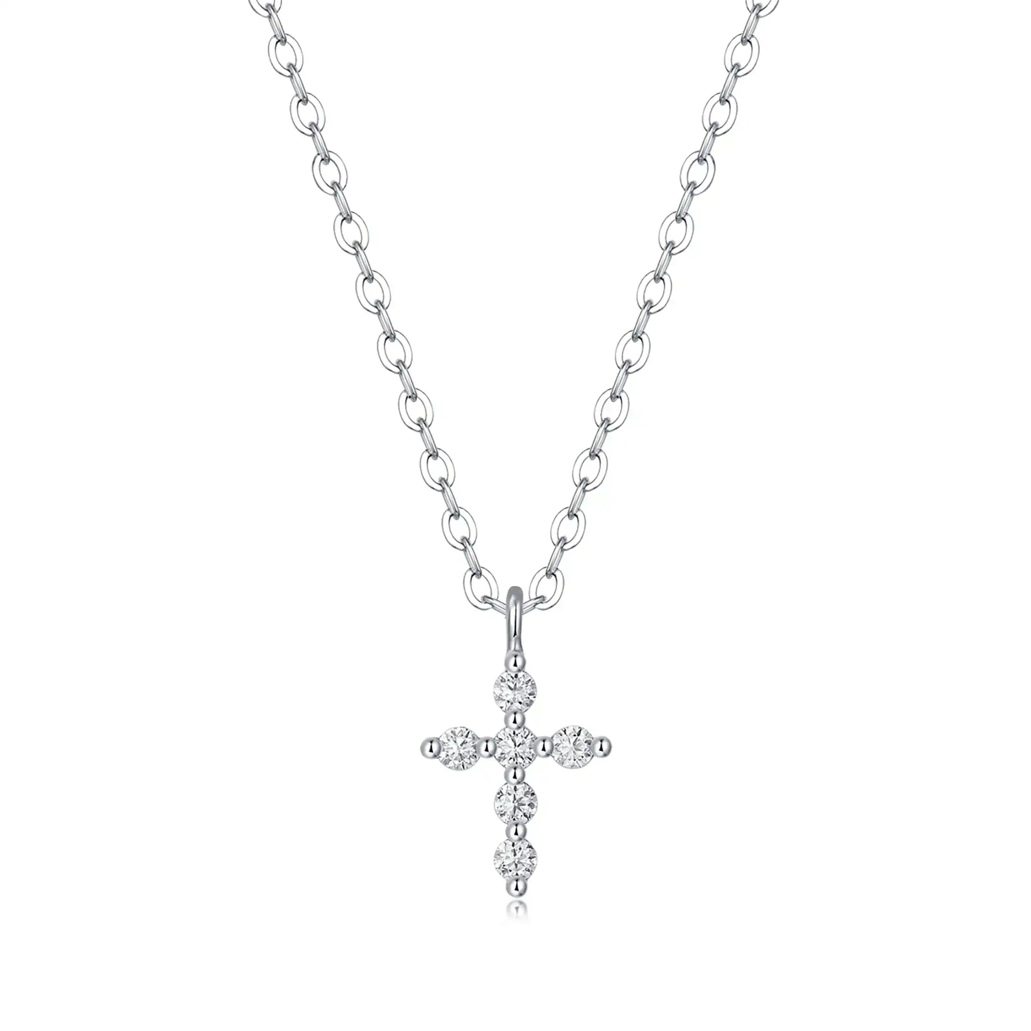 Eternal-Cross-Moissanite-Sterling-Silver-Necklace-N1