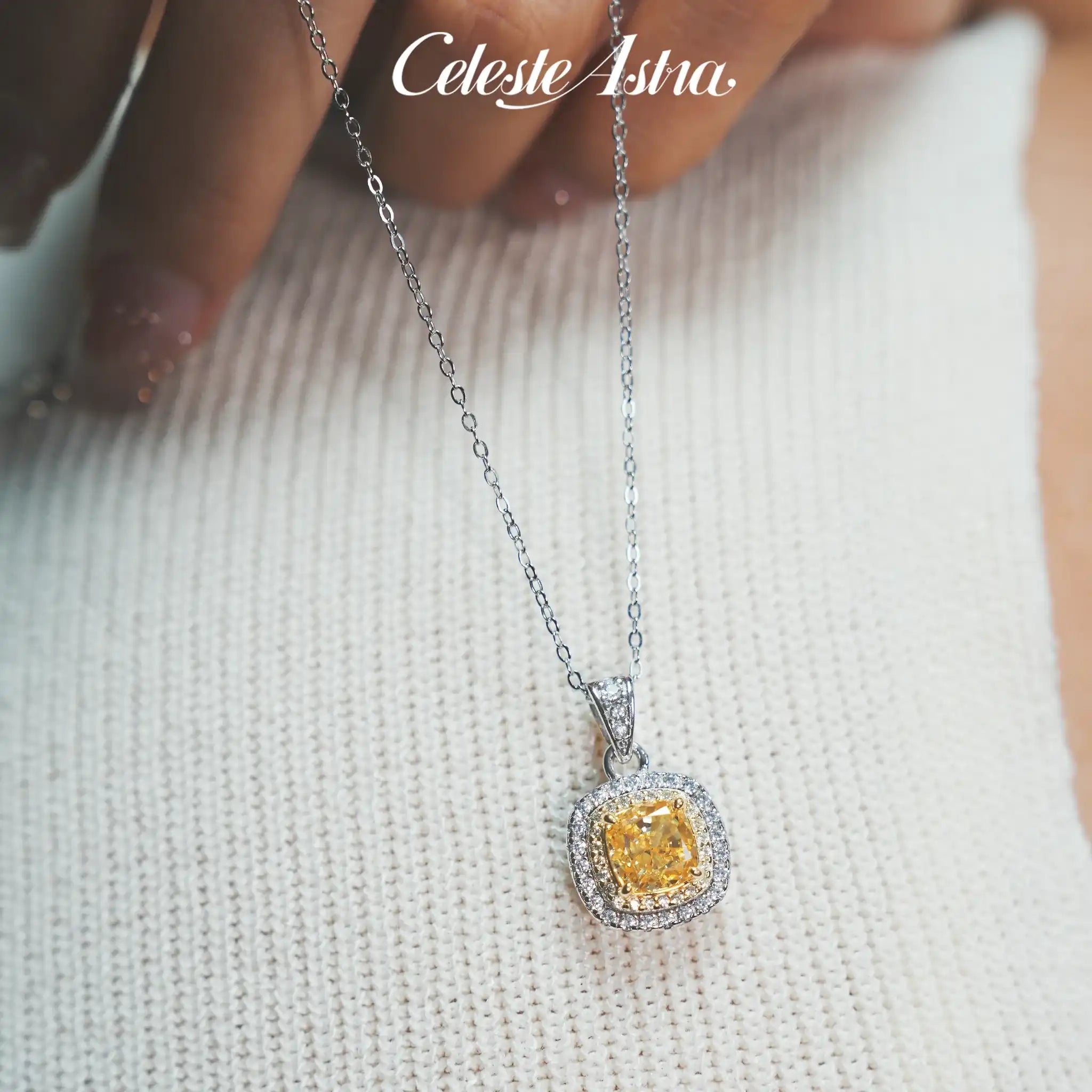 Eternal-Memory-Yellow-Zirconia-Sterling-Silver-Necklace-N10