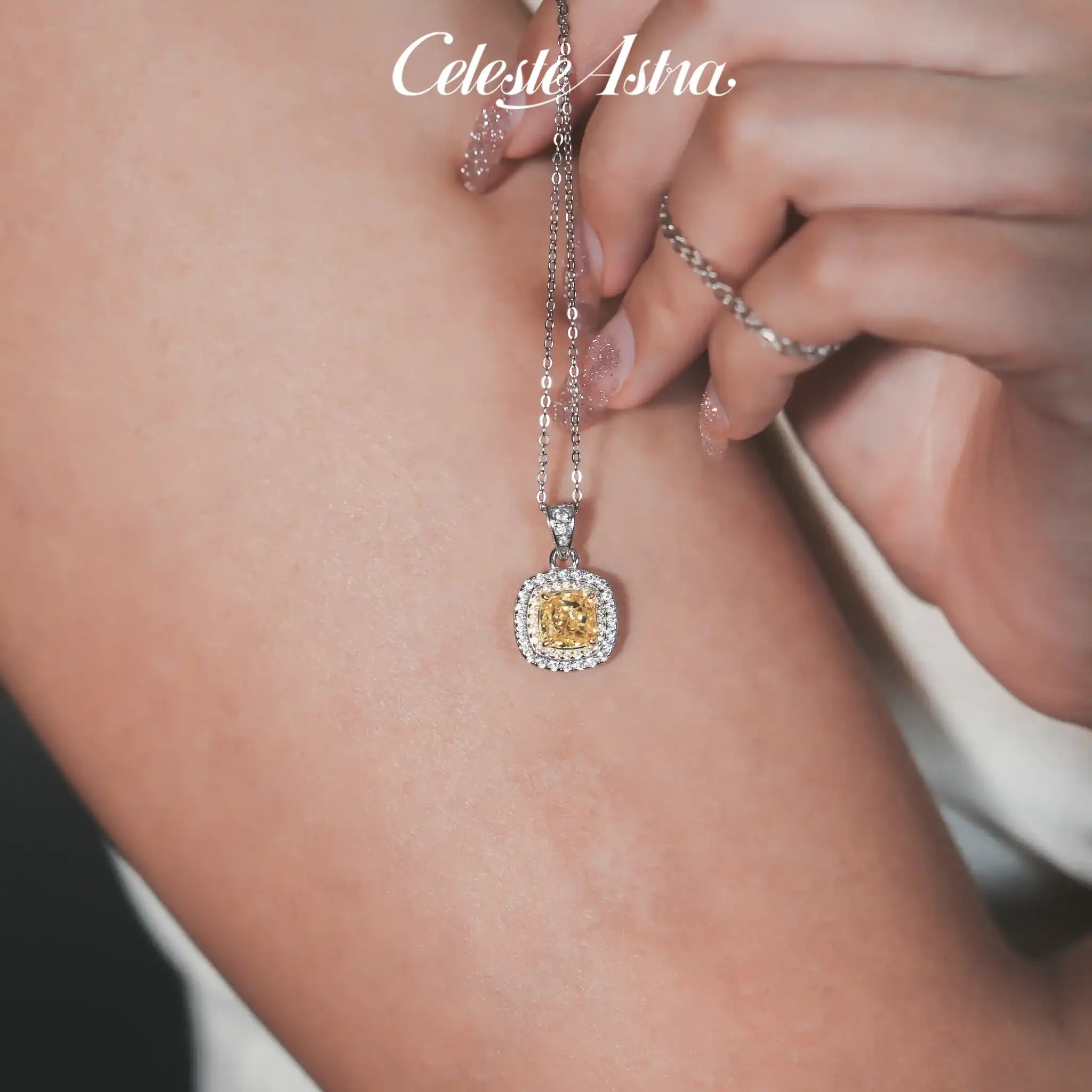 Eternal-Memory-Yellow-Zirconia-Sterling-Silver-Necklace-N10