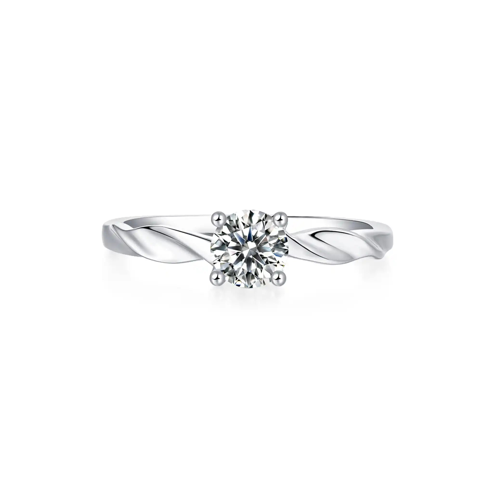 Eternal Twist Moissanite Sterling Silver Rings-R66