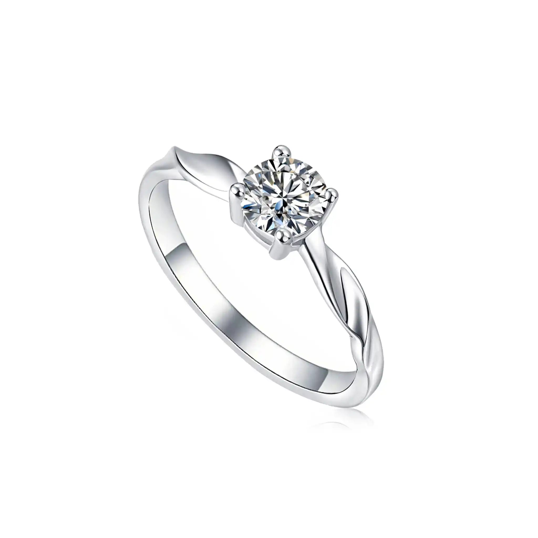 Eternal Twist Moissanite Sterling Silver Rings-R66