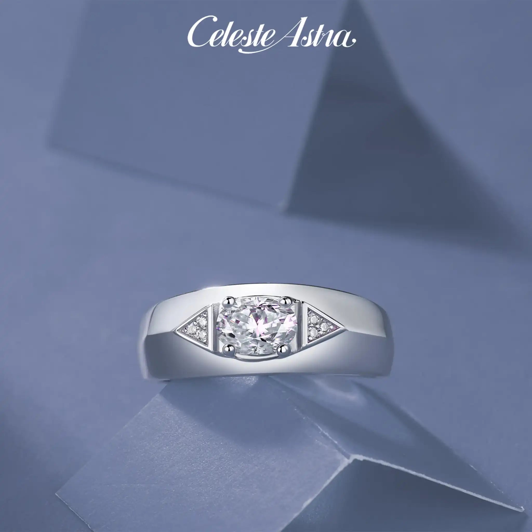 Guardian-Shild-Moissanite-Sterling-Silver-Men_s-Ring-R15