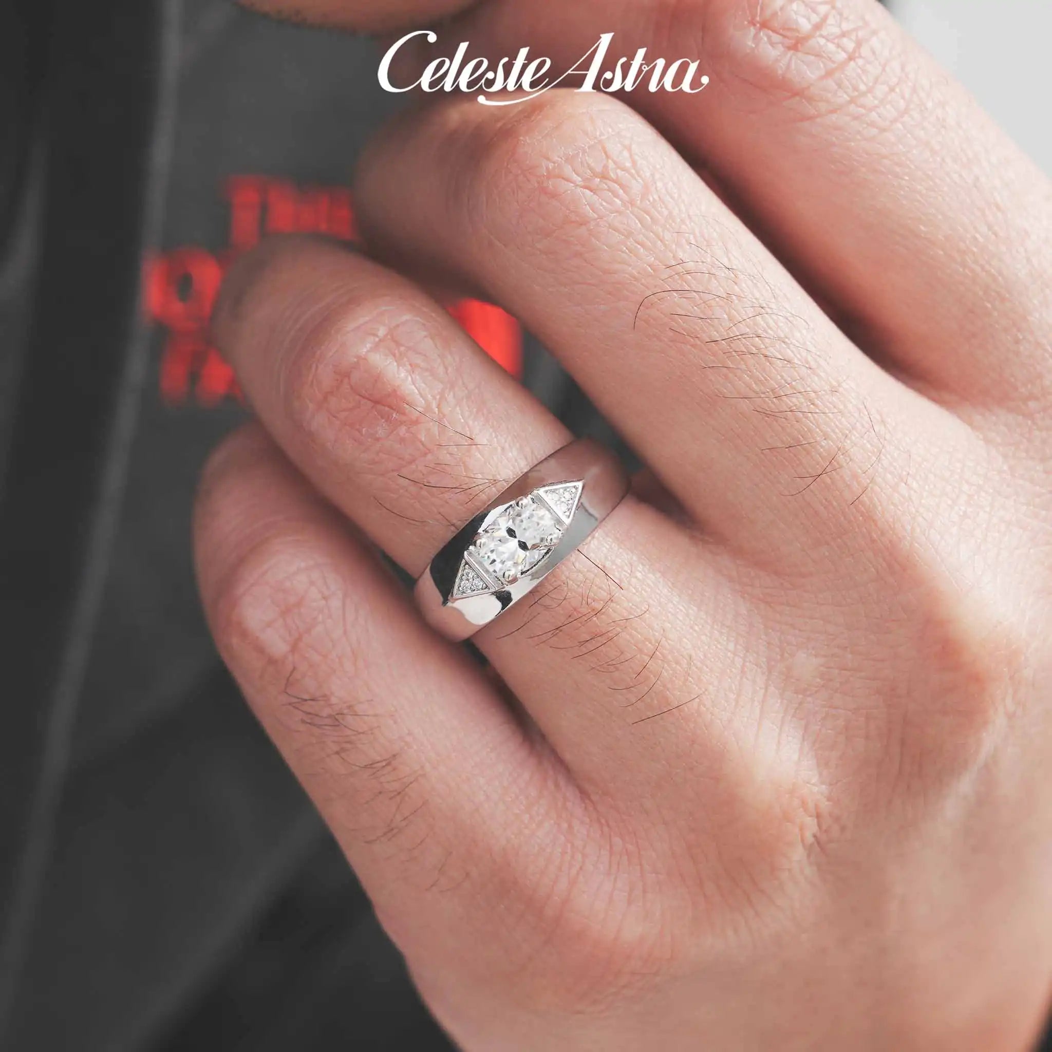 Guardian-Shild-Moissanite-Sterling-Silver-Men_s-Ring-R15