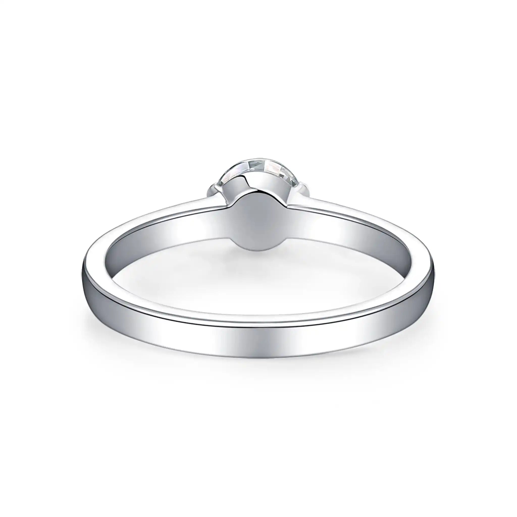 Luminous Simplicity Moissanite Sterling Silver Rings-R70