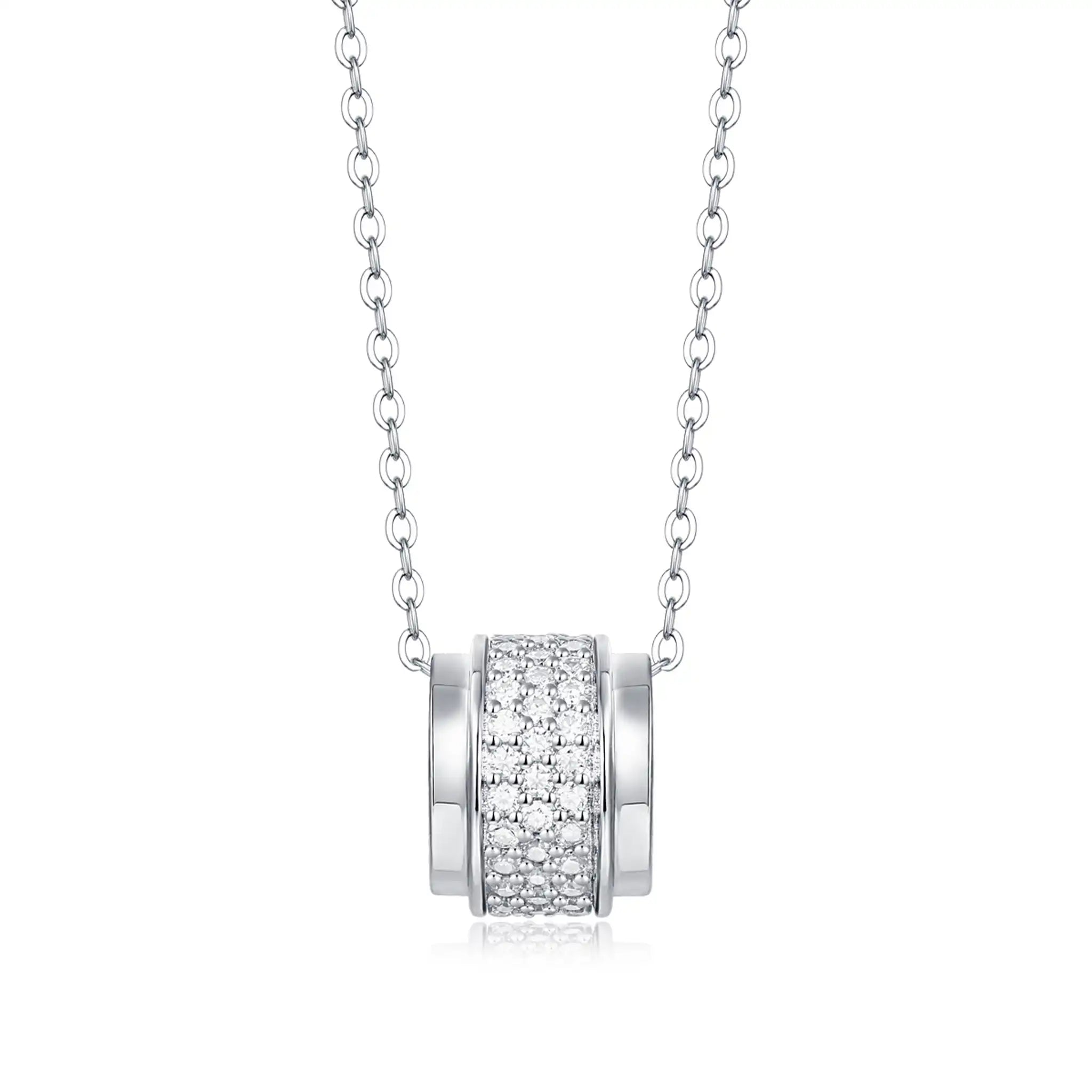 Heartflow Moissanite Sterling Silver Necklace-N36