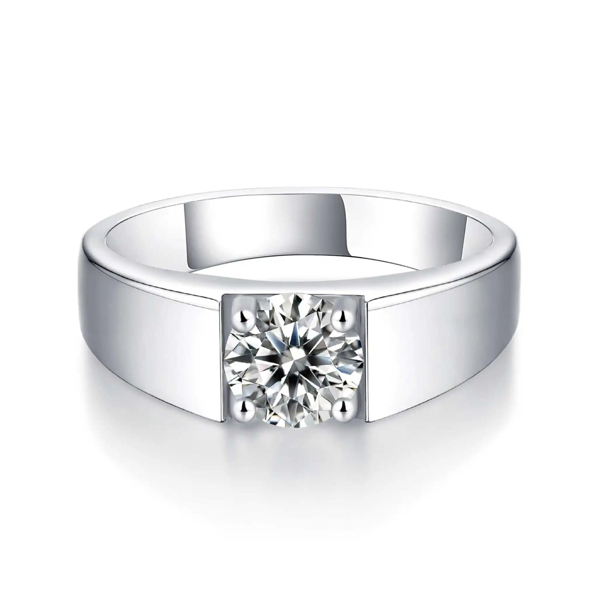 King-Moissanite-Sterling-Silver-Men's-Ring-R13