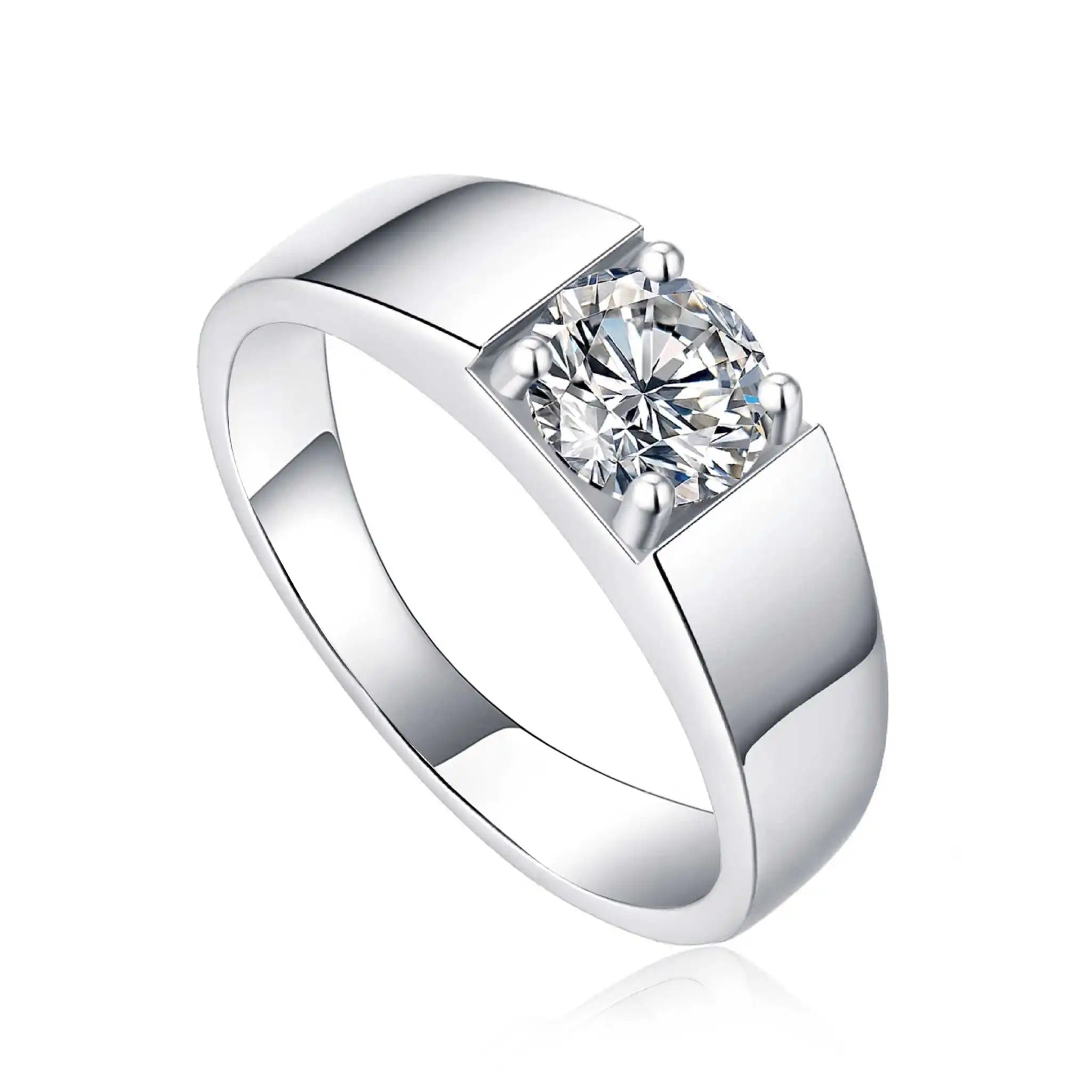 King-Moissanite-Sterling-Silver-Men's-Ring-R13