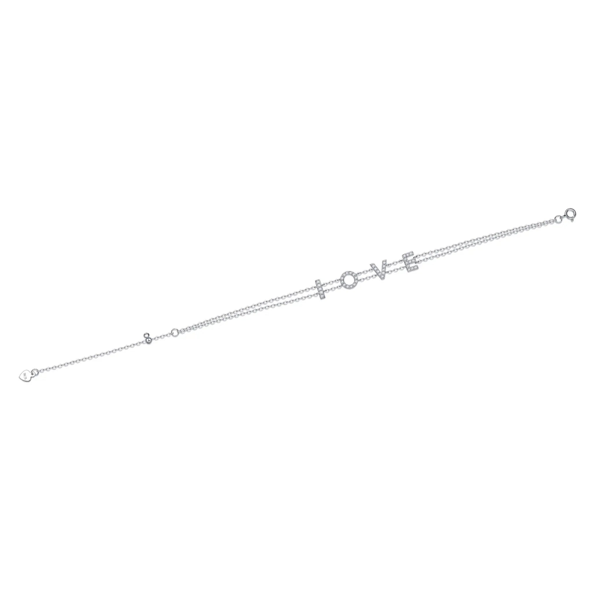 Love Harmony-Moissanite Sterling Silver Bracelet-B13