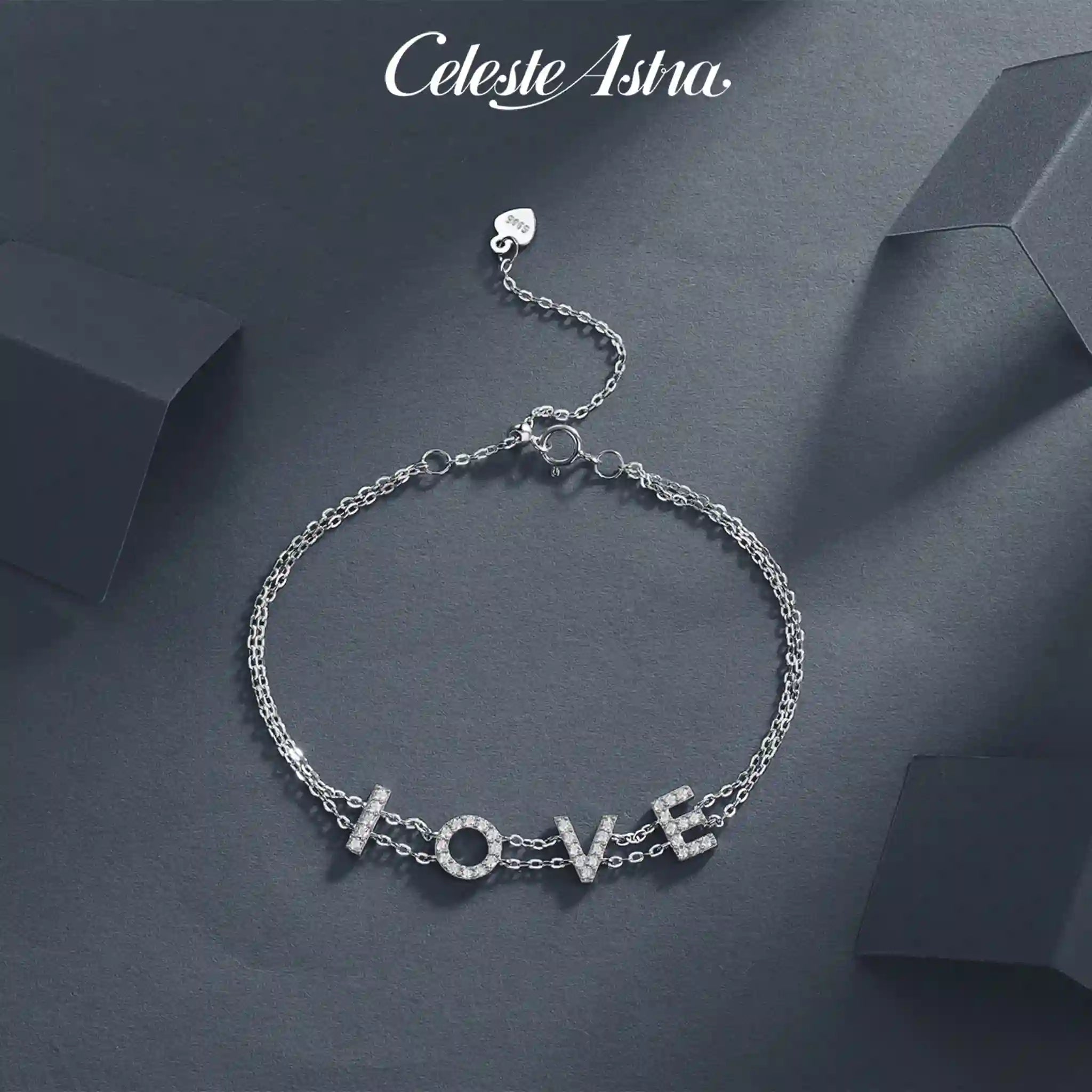 Love Harmony-Moissanite Sterling Silver Bracelet-B13