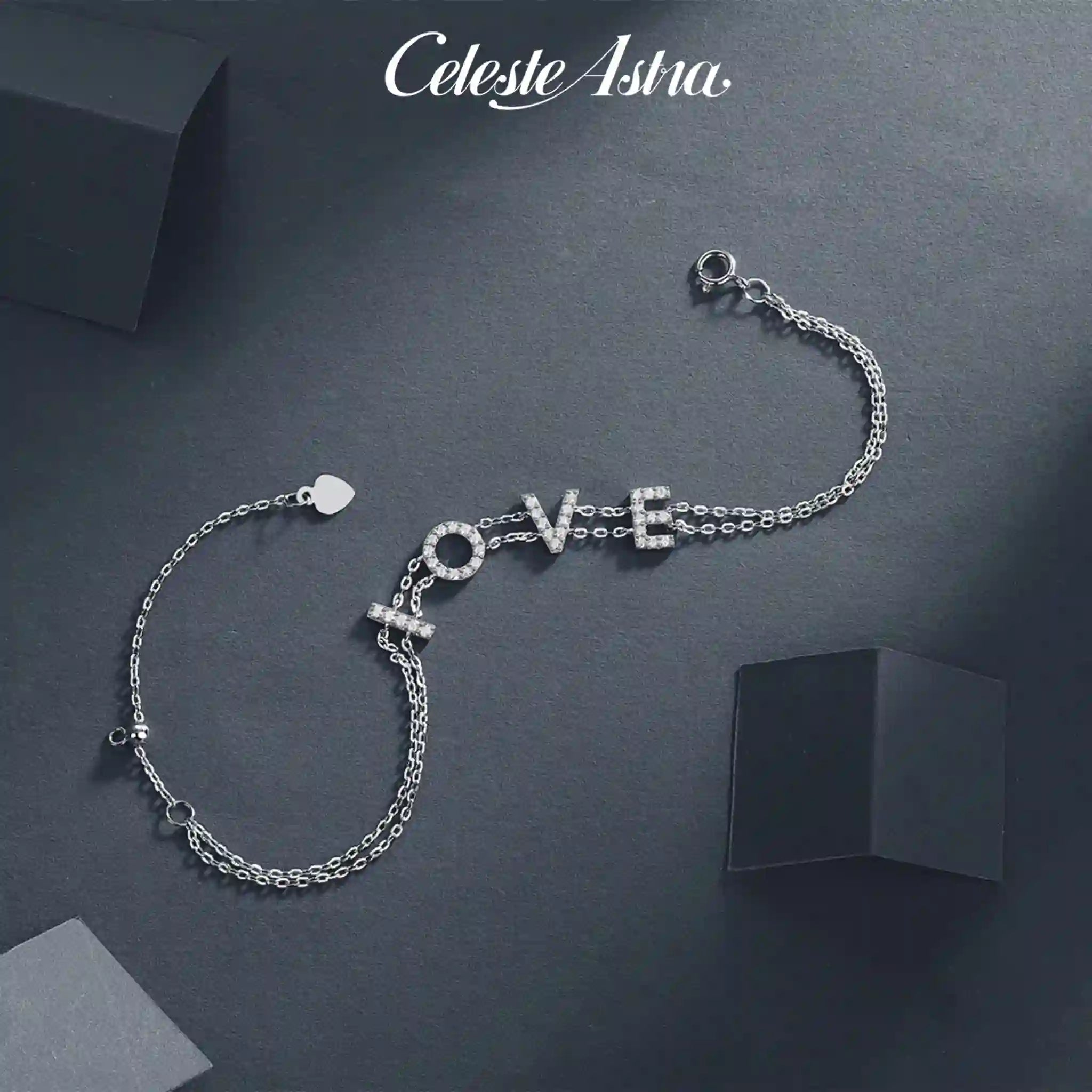 Love Harmony-Moissanite Sterling Silver Bracelet-B13