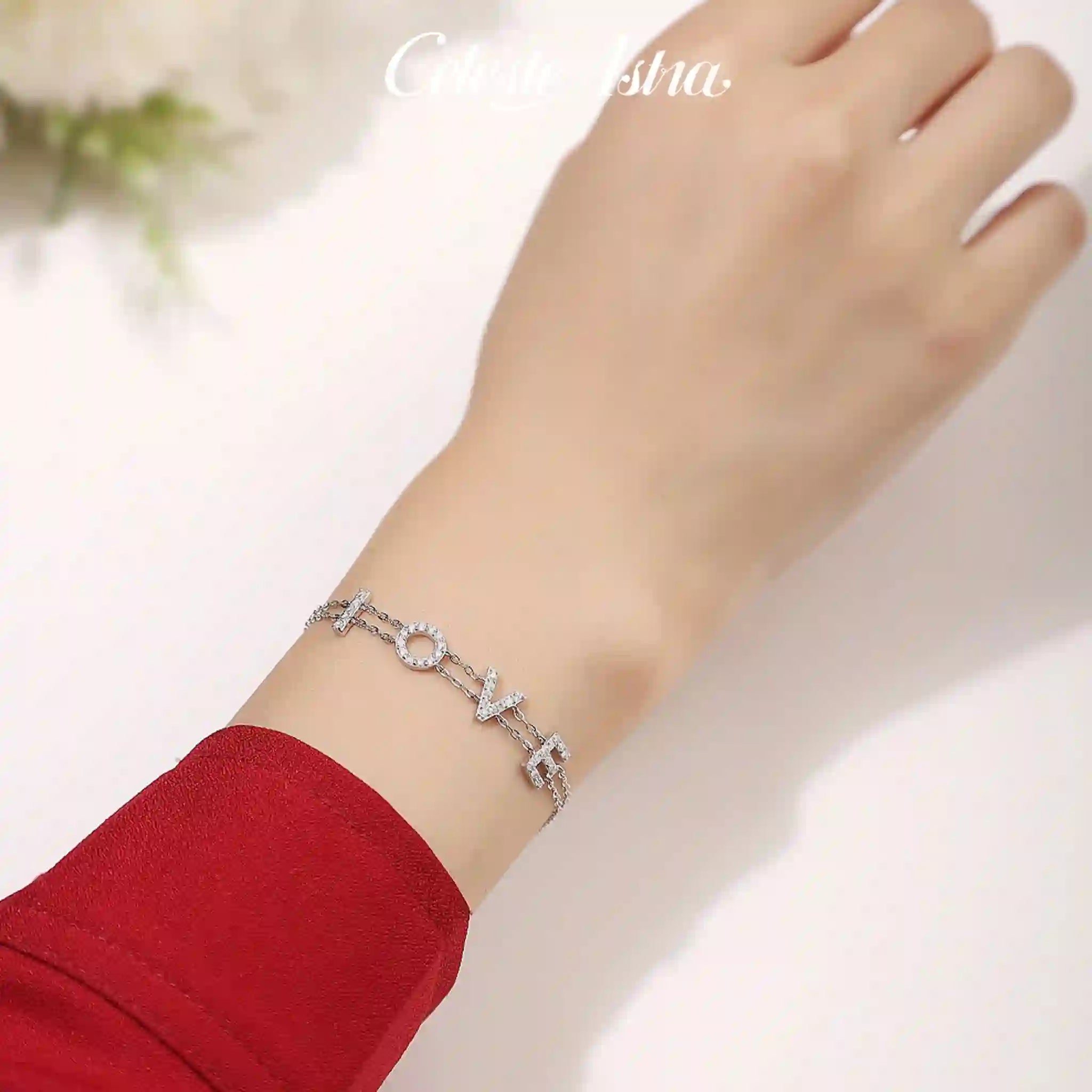 Love Harmony-Moissanite Sterling Silver Bracelet-B13