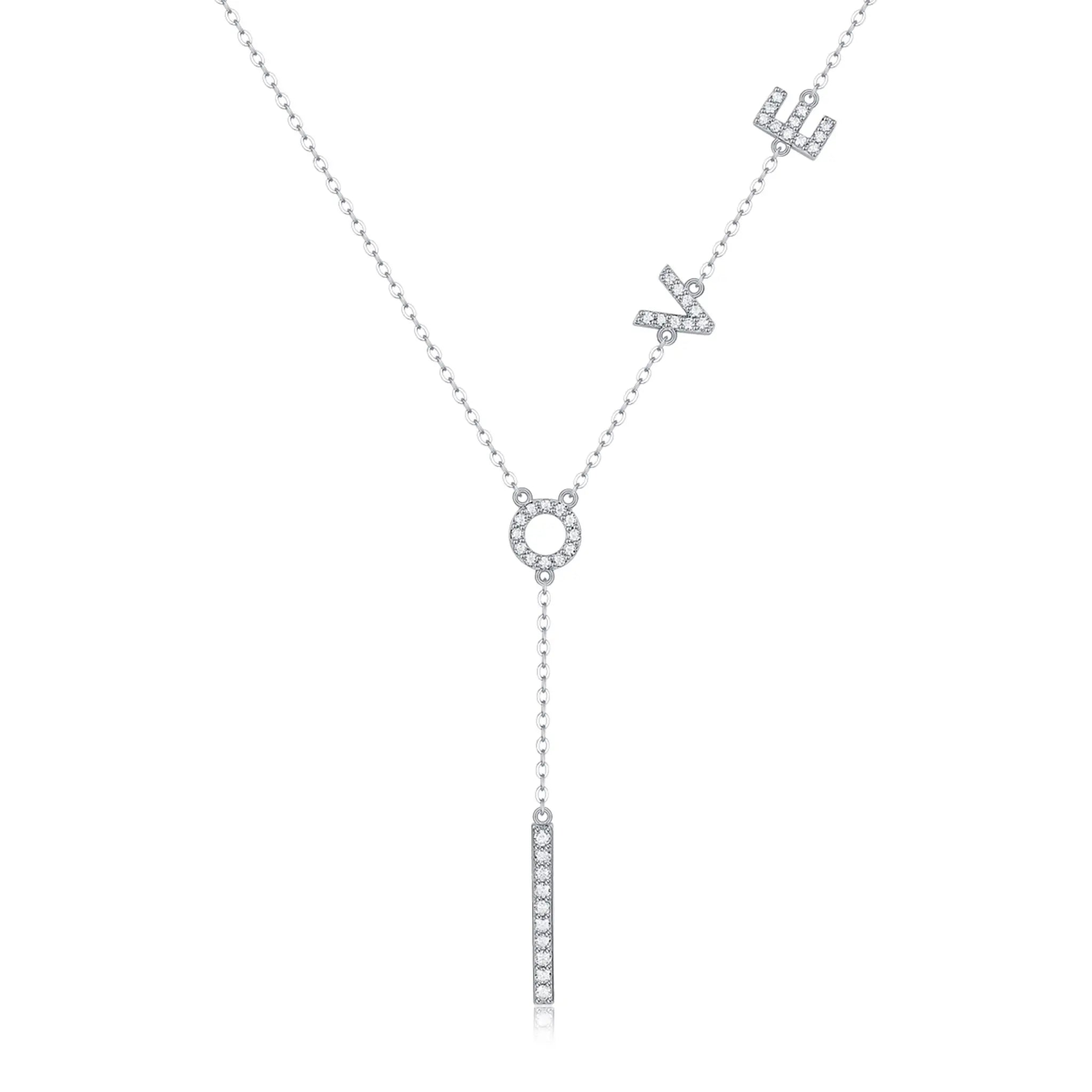 Love Orbit Moissanite Sterling Silver Necklace-N37