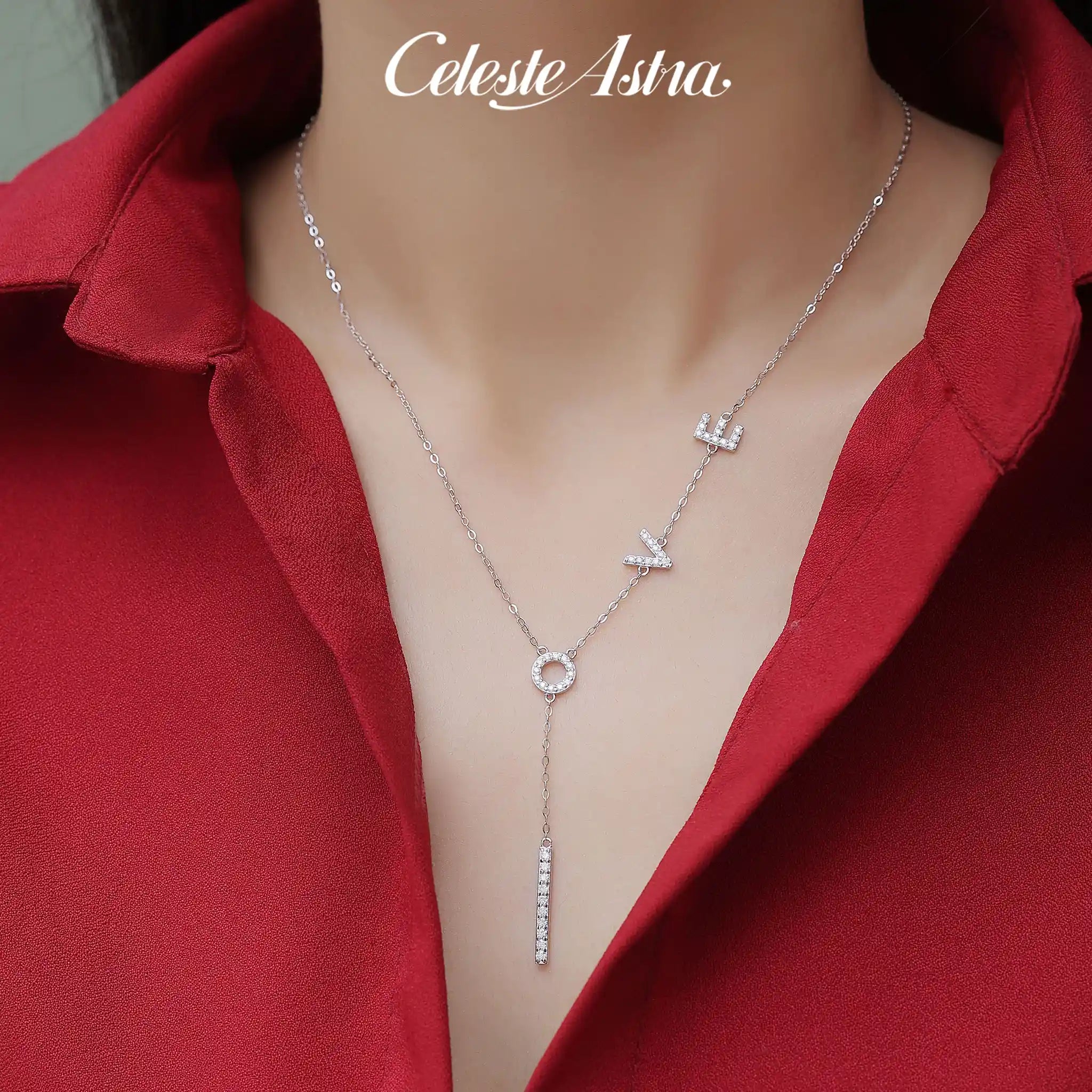 Love Orbit Moissanite Sterling Silver Necklace-N37