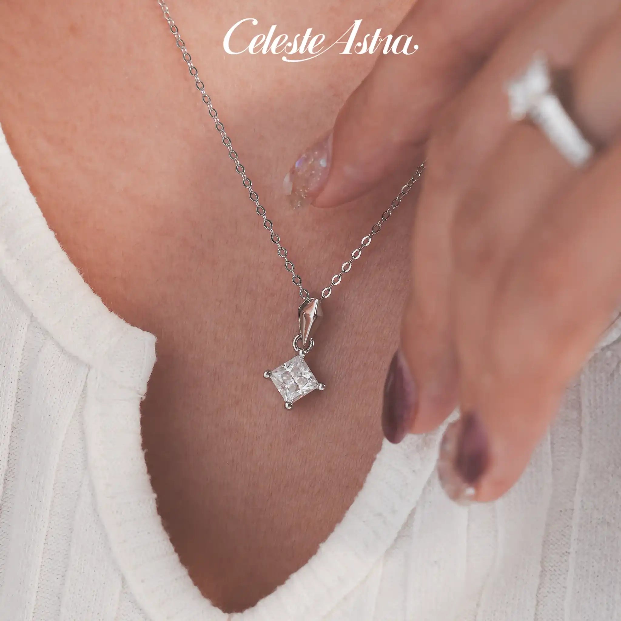 Princess-Moissanite-Sterling-Silver-Necklace-N20