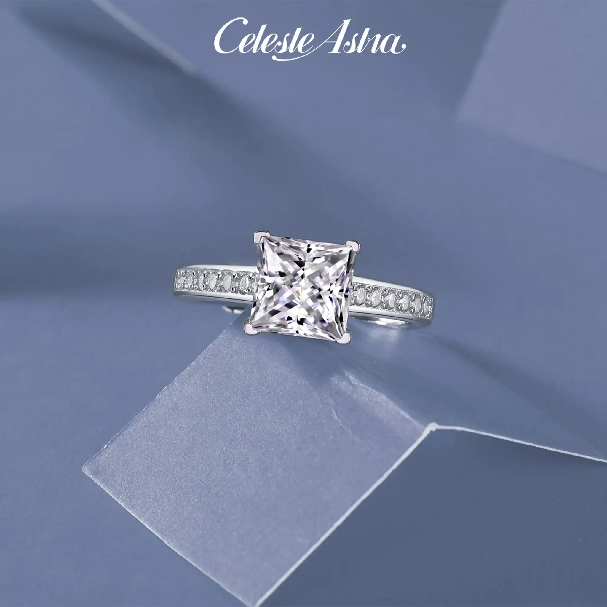 Princess-Moissanite-Sterling-Silver-Ring-R18