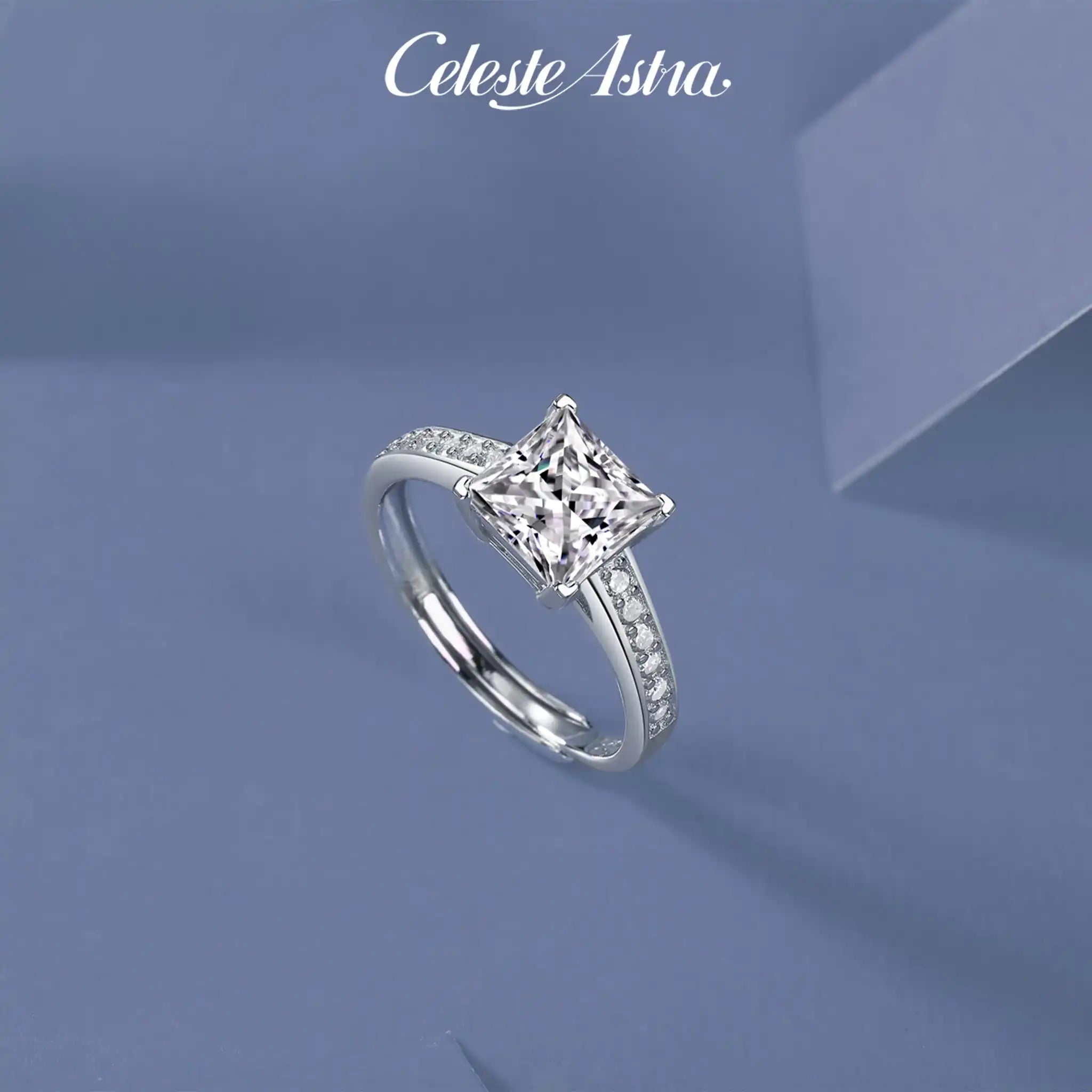 Princess-Moissanite-Sterling-Silver-Ring-R18