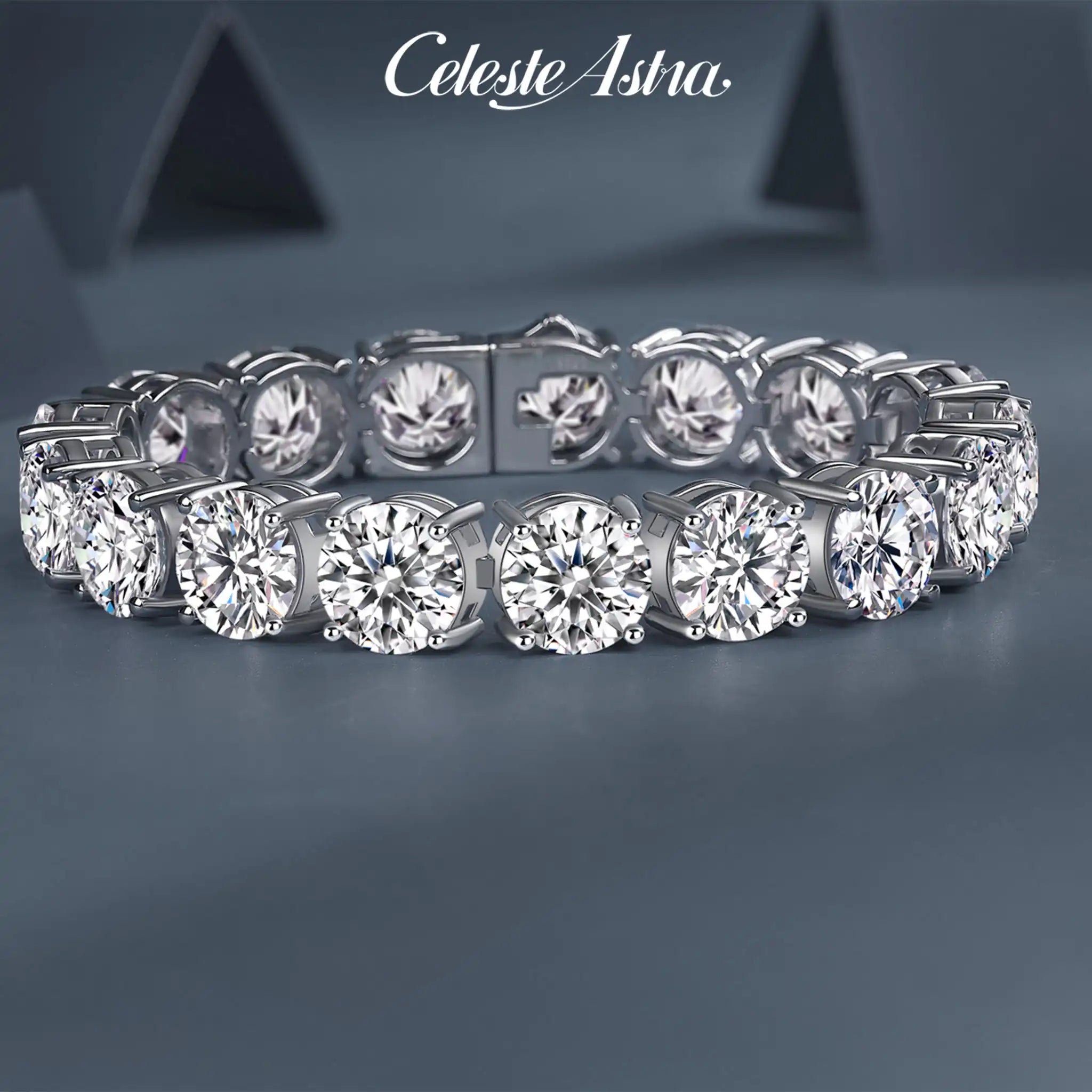 Radiance-Moissanite Sterling Silver Bracelet-B11