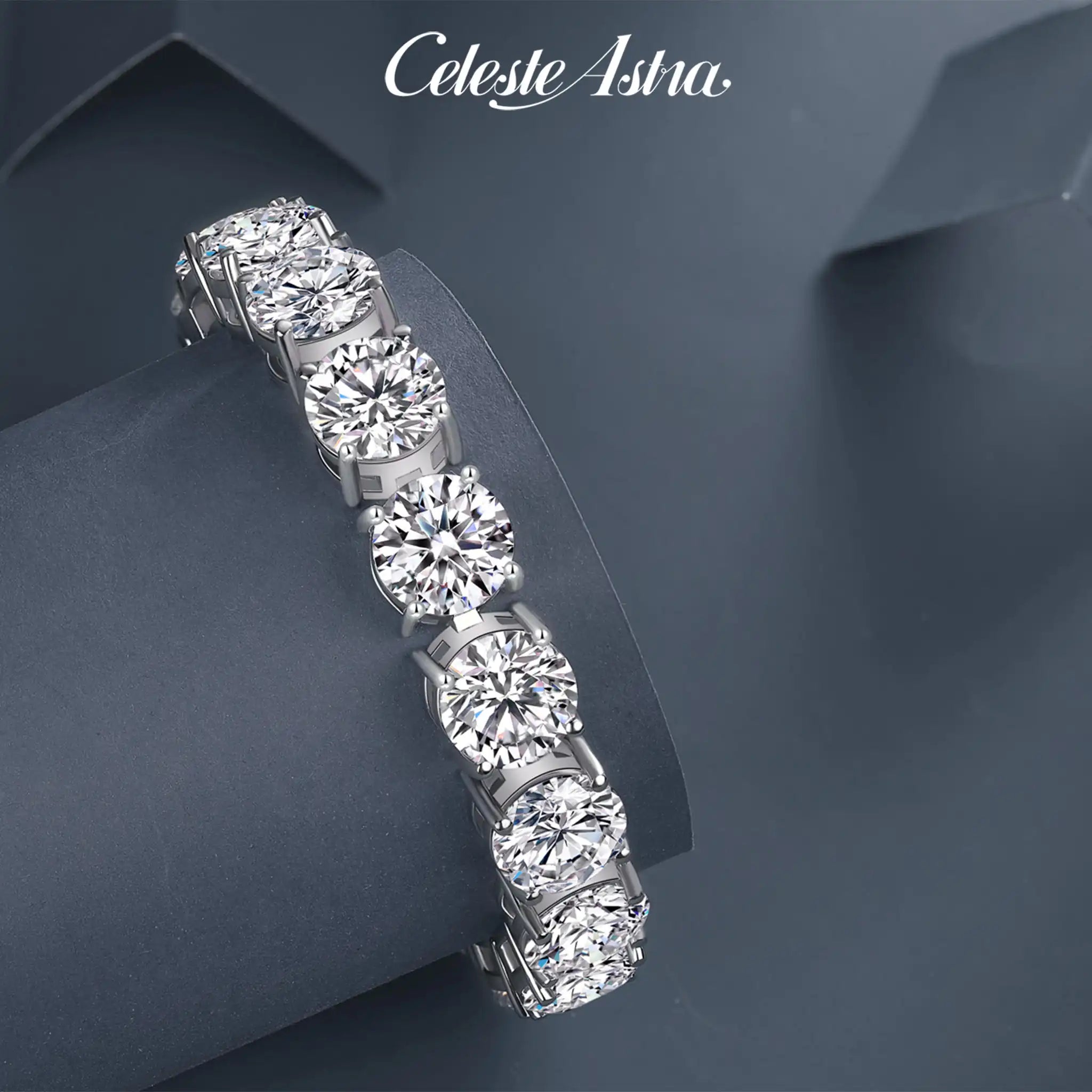 Radiance-Moissanite Sterling Silver Bracelet-B11