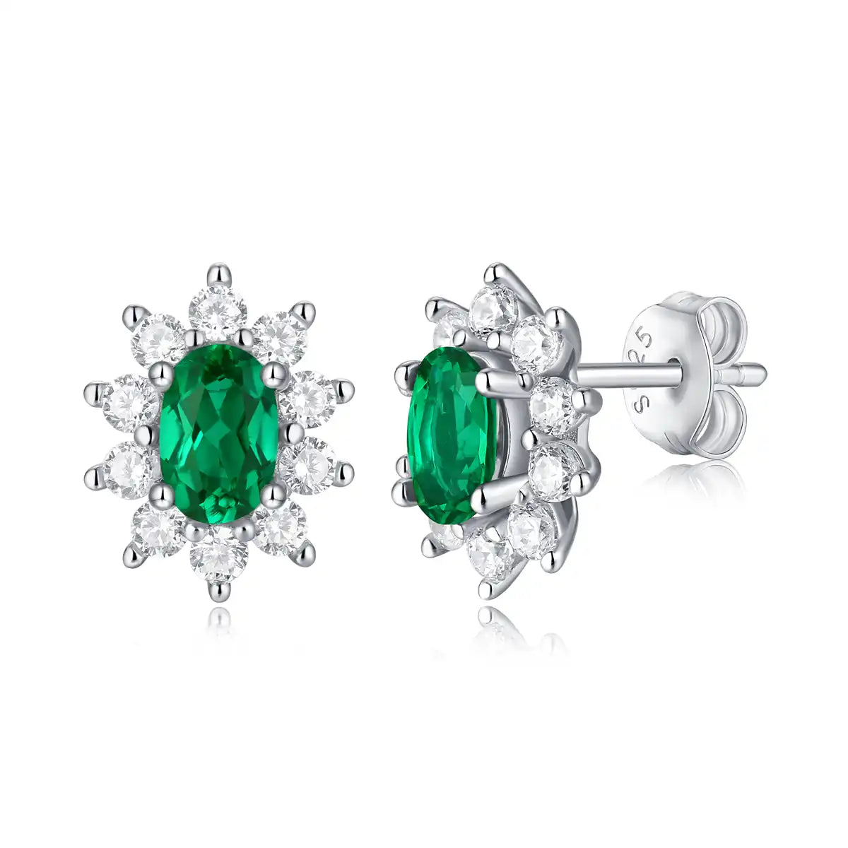 Regal-Lab-Created-Emerald-Sterling-Silver-Earrings-E11