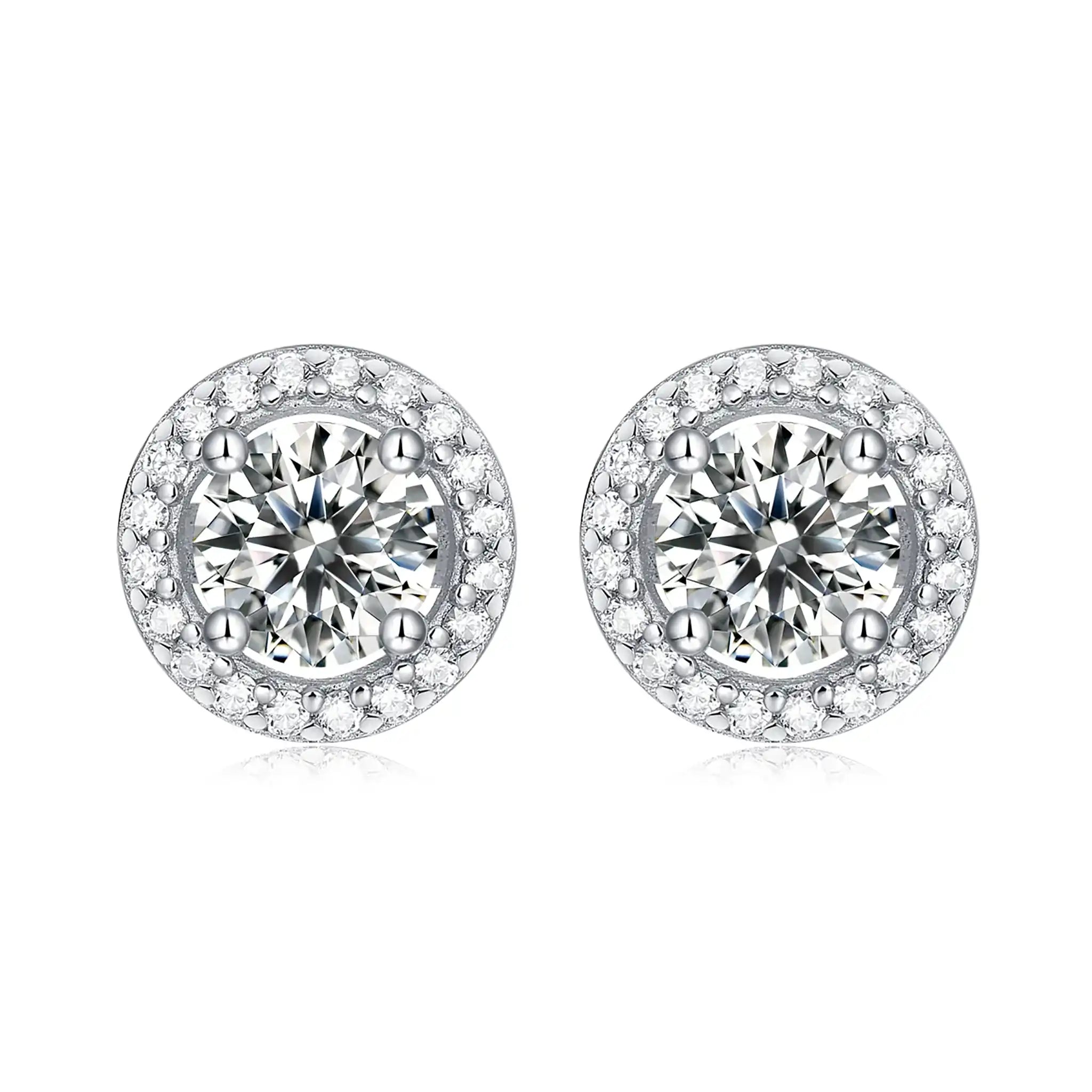 Round-Halo-Moissanite-Sterling-Silver-Earrings-E8