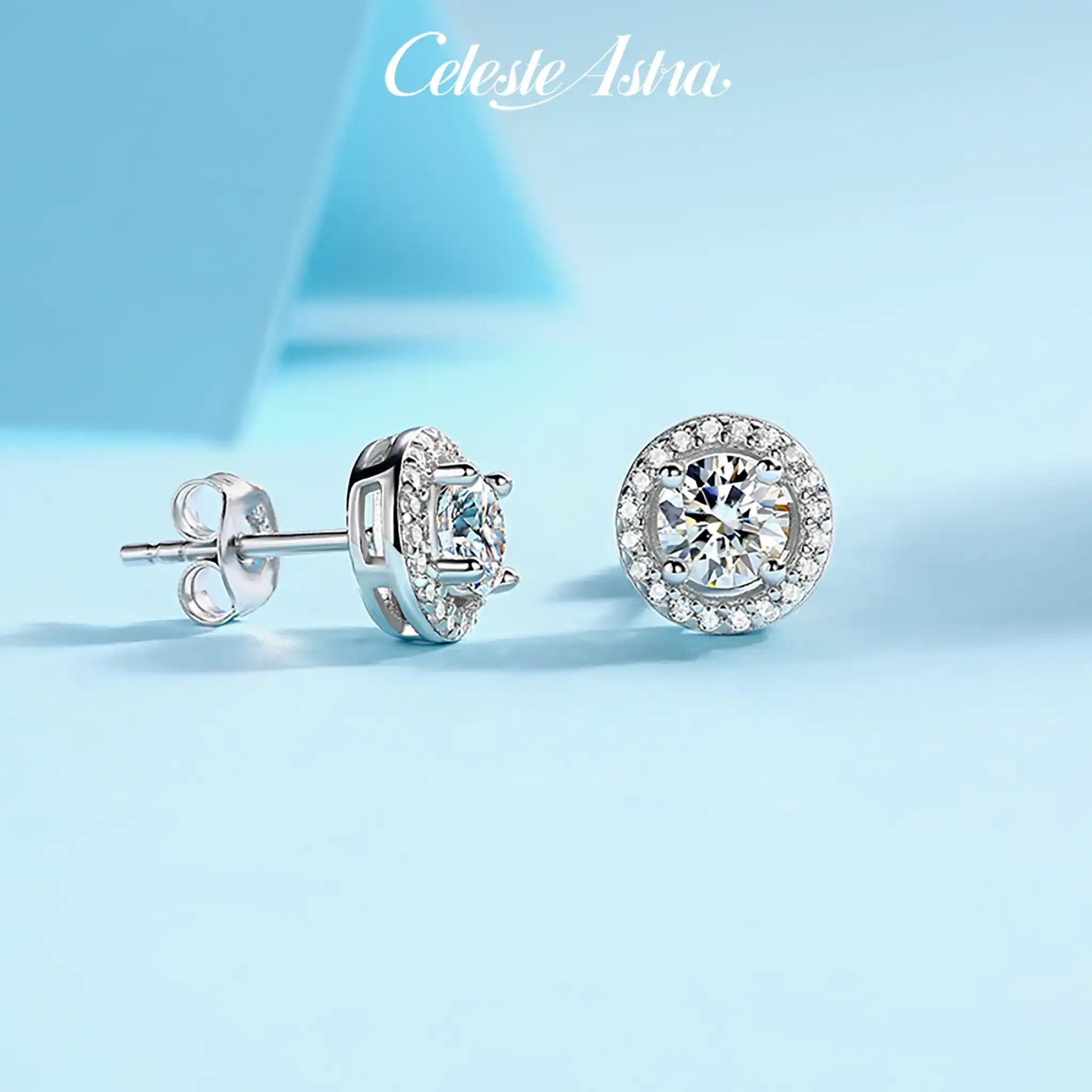Round-Halo-Moissanite-Sterling-Silver-Earrings-E8