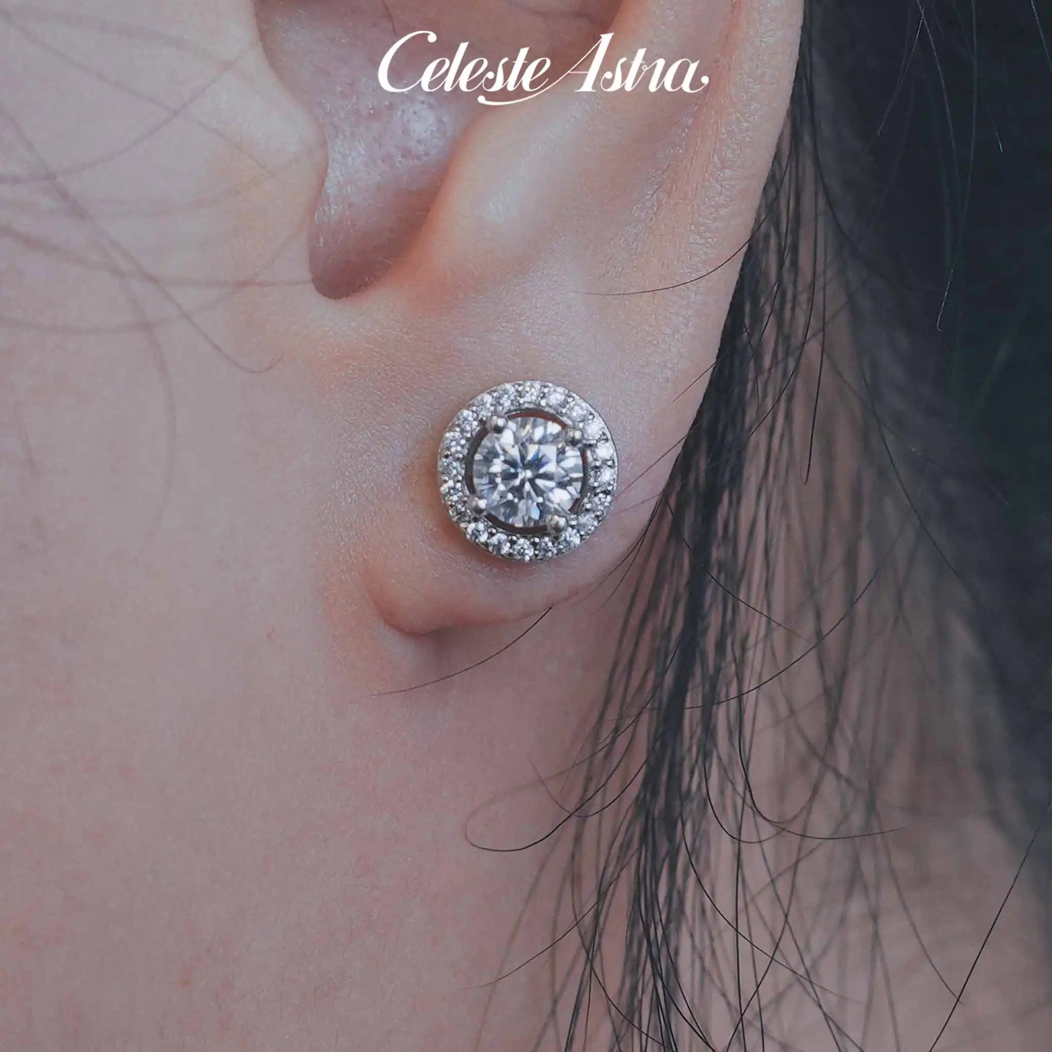Round-Halo-Moissanite-Sterling-Silver-Earrings-E8