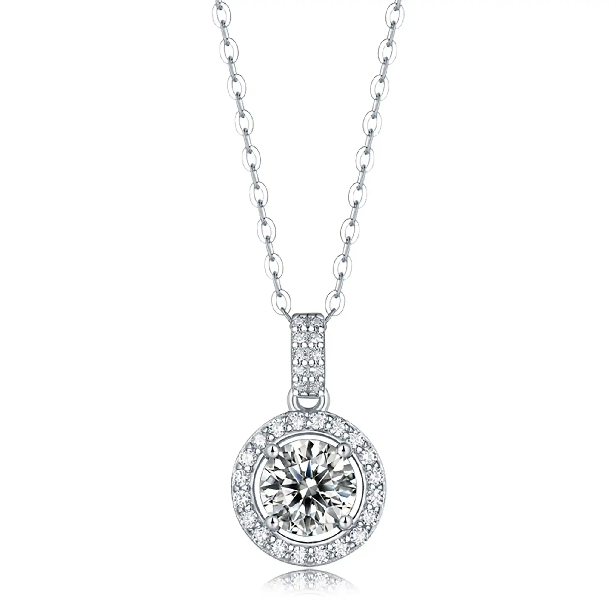 Round-Halo-Moissanite-Sterling-Silver-Necklace-N15