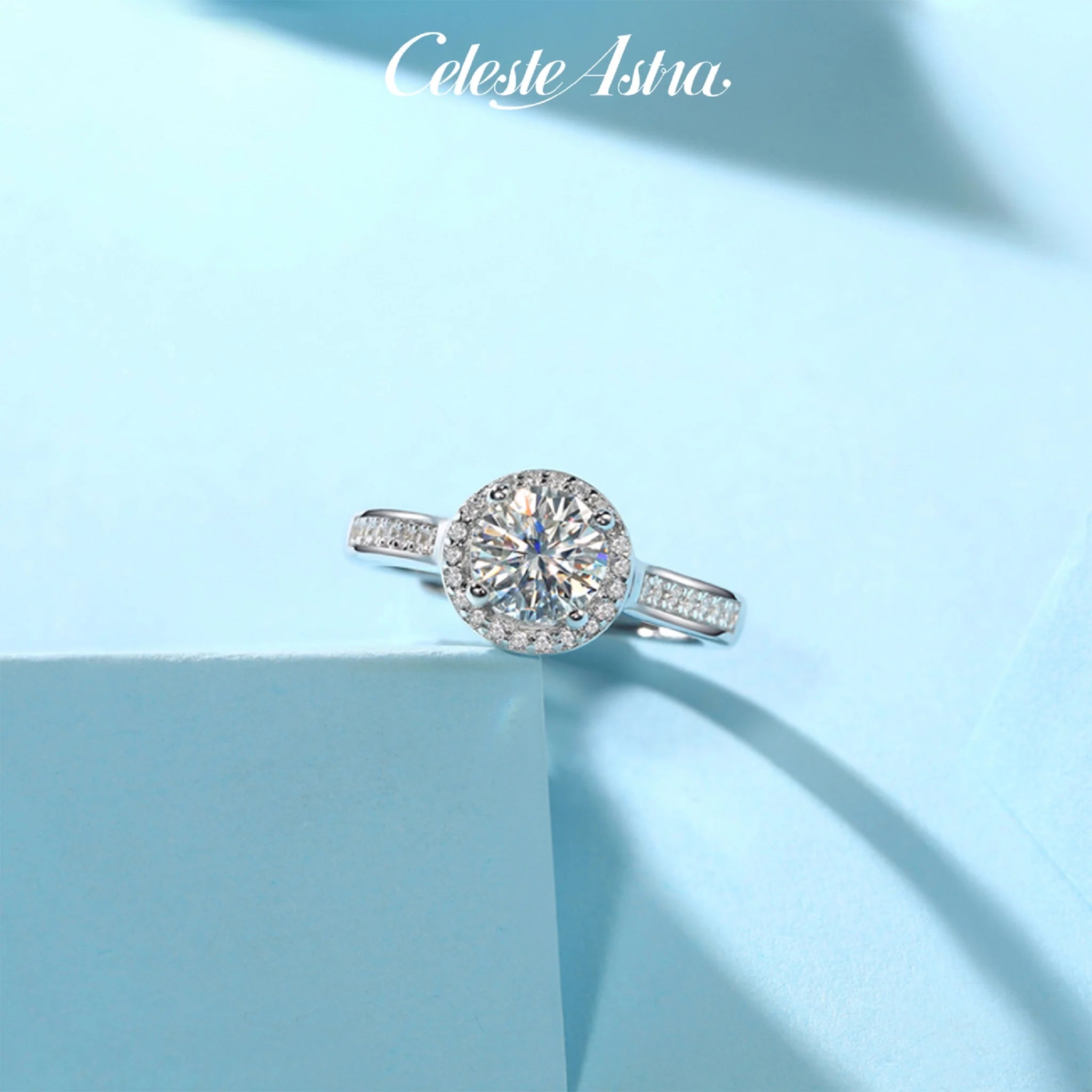 Round-Halo-Moissanite-Sterling-Silver-Ring-R11