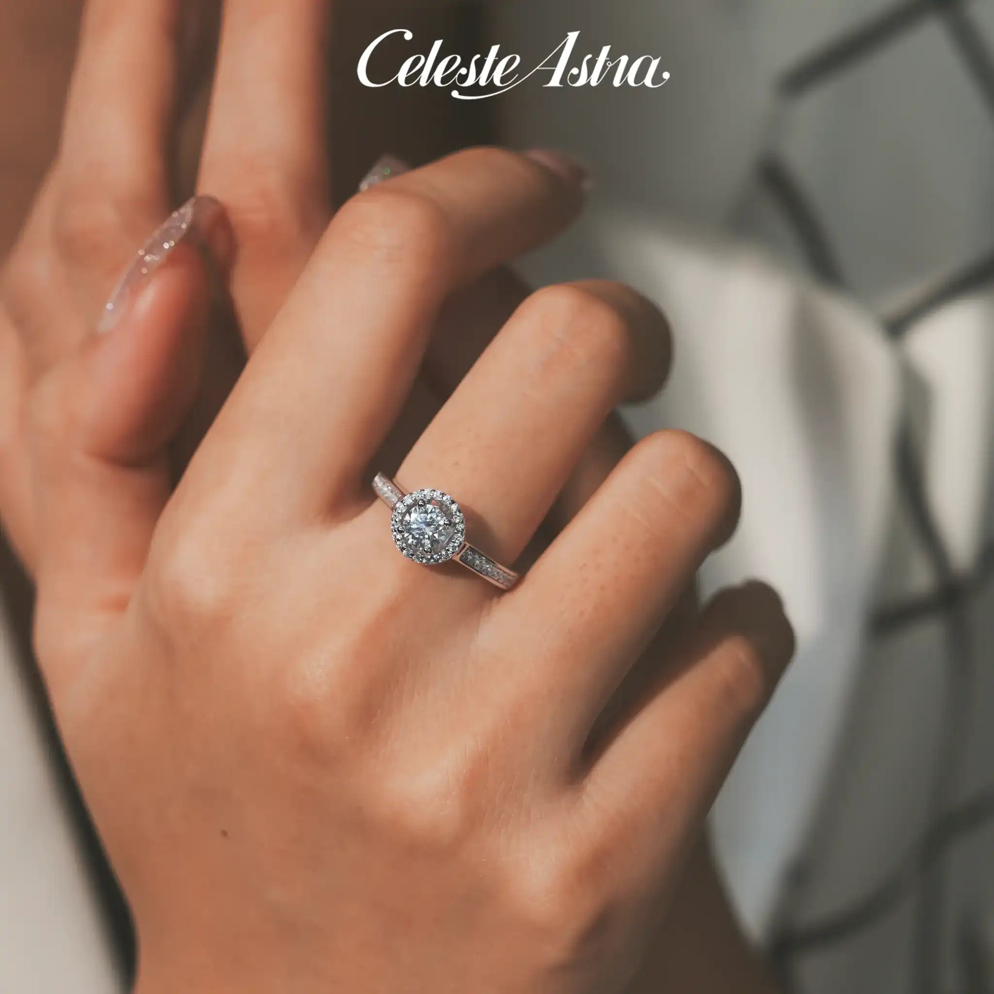 Round-Halo-Moissanite-Sterling-Silver-Ring-R11