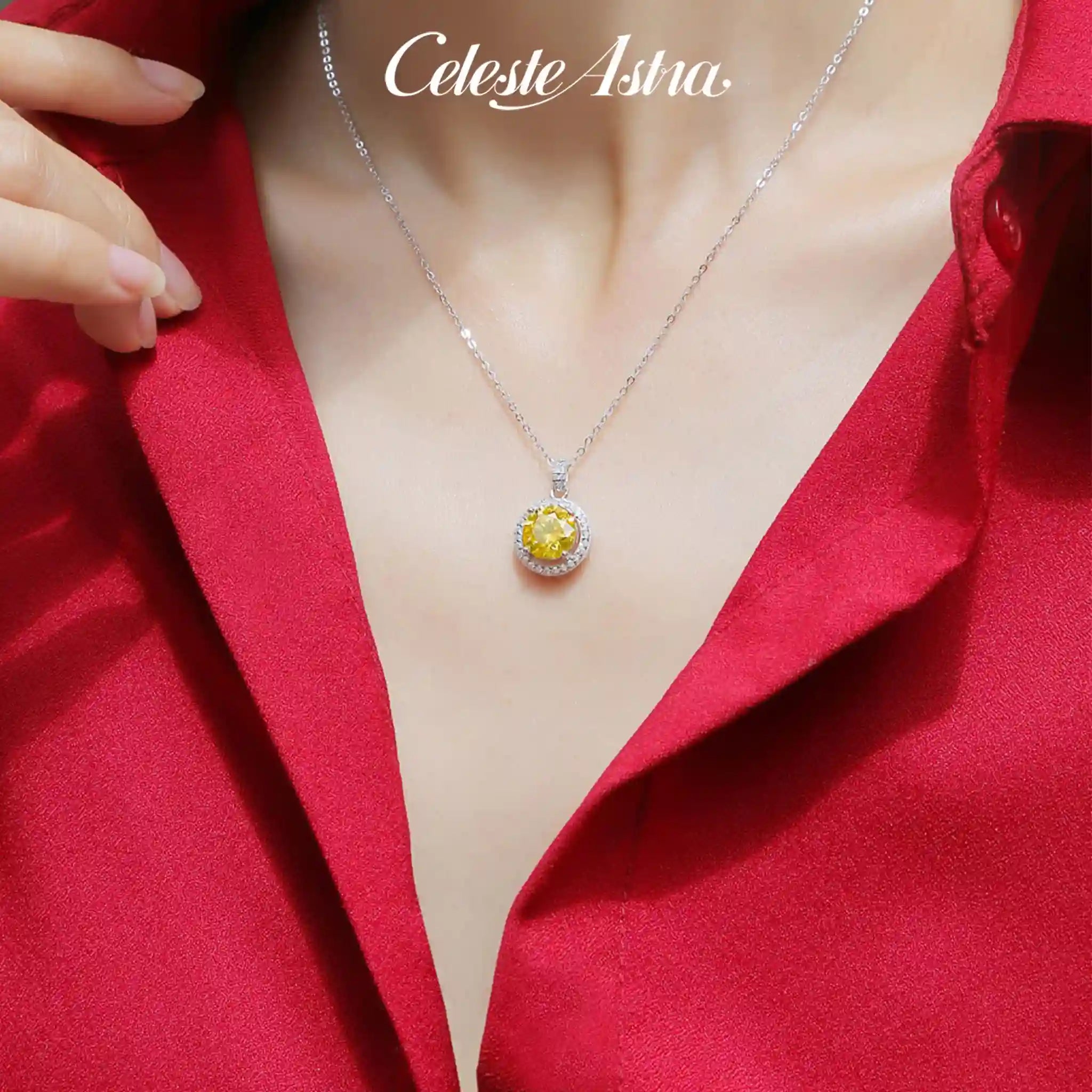 Royal Grace-Moissanite Sterling Silver Necklace-N35