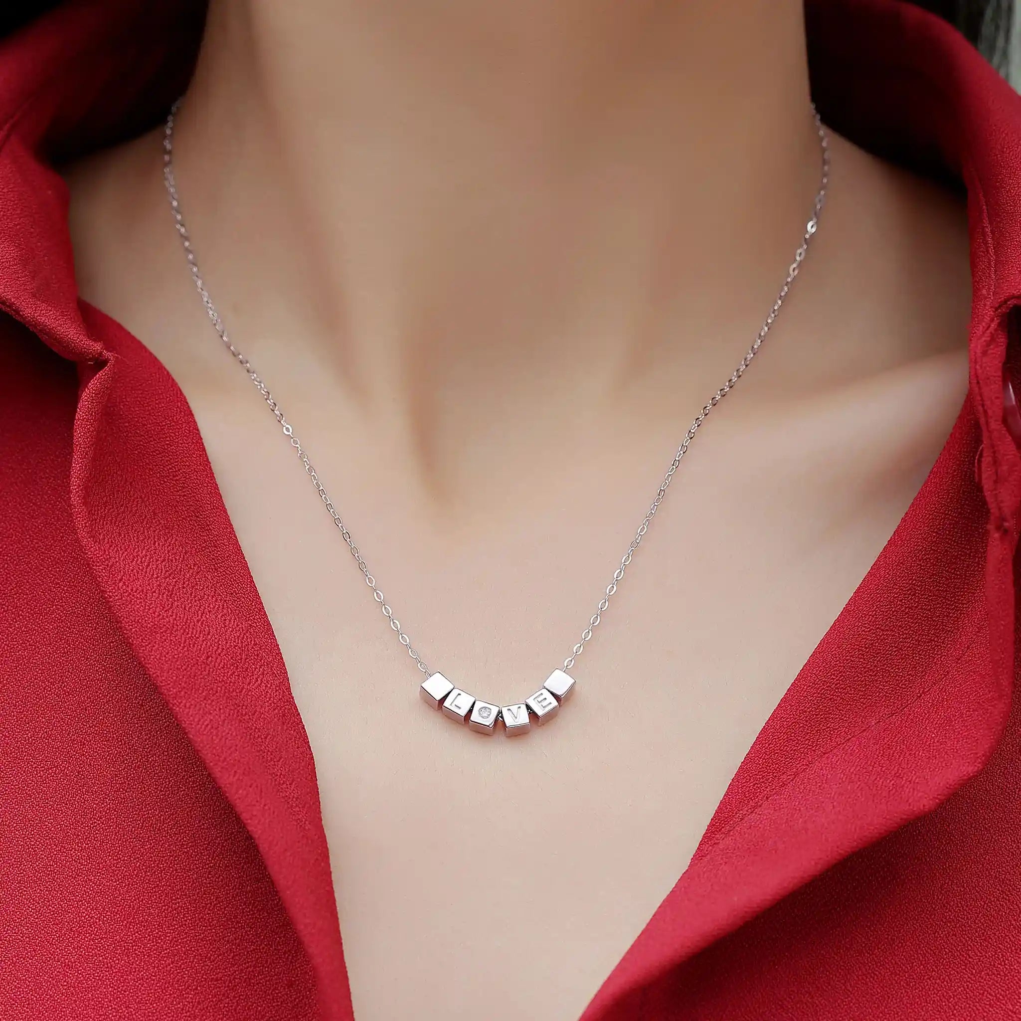 Secret Love-Moissanite Sterling Silver Necklace-N38