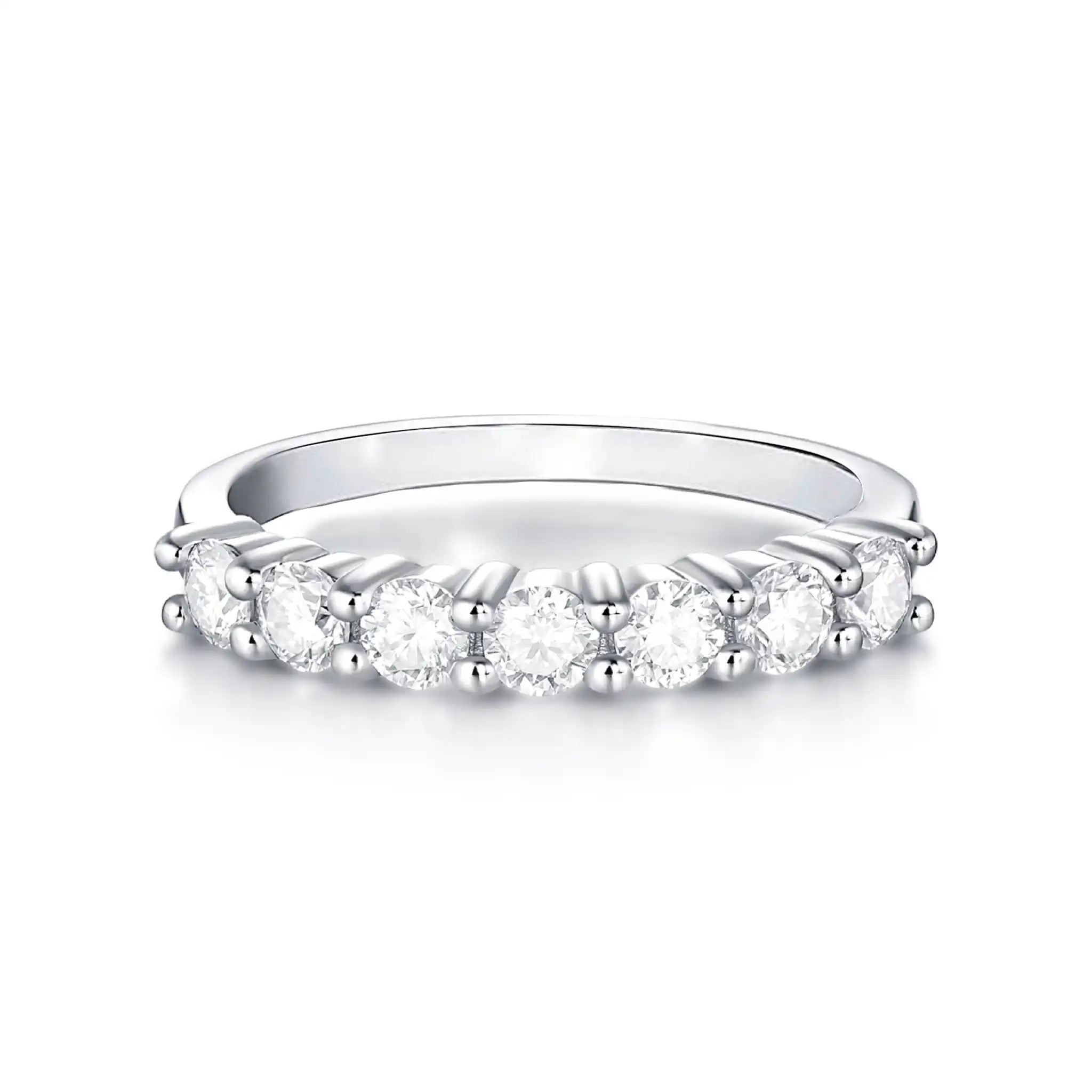 Seven-Princess-Moissanite-Sterling-Silver-Ring-R44